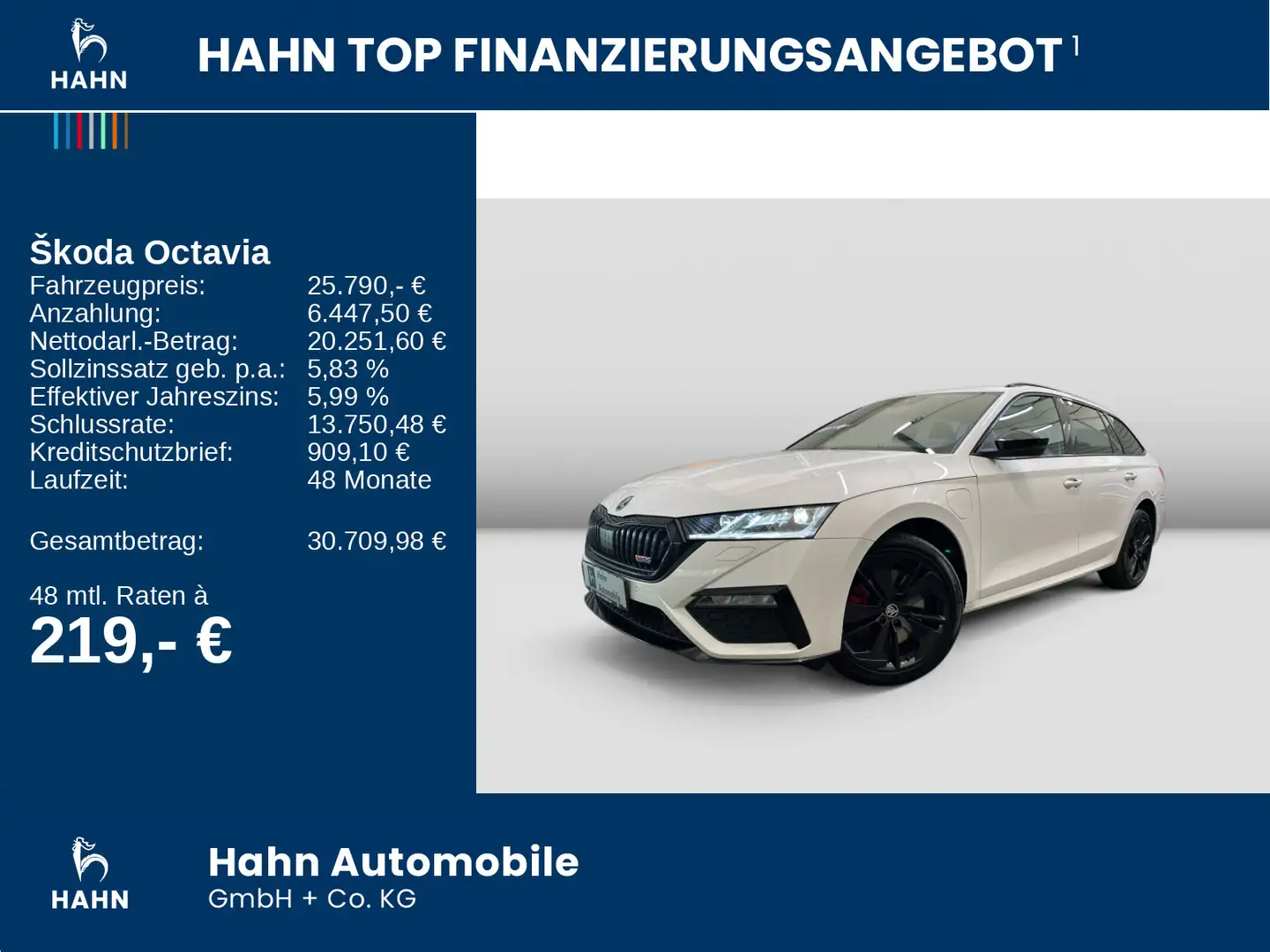 Skoda Octavia Combi 1.4 TSI iV RS LED Einparkh Sitzhzg Weiß - 2