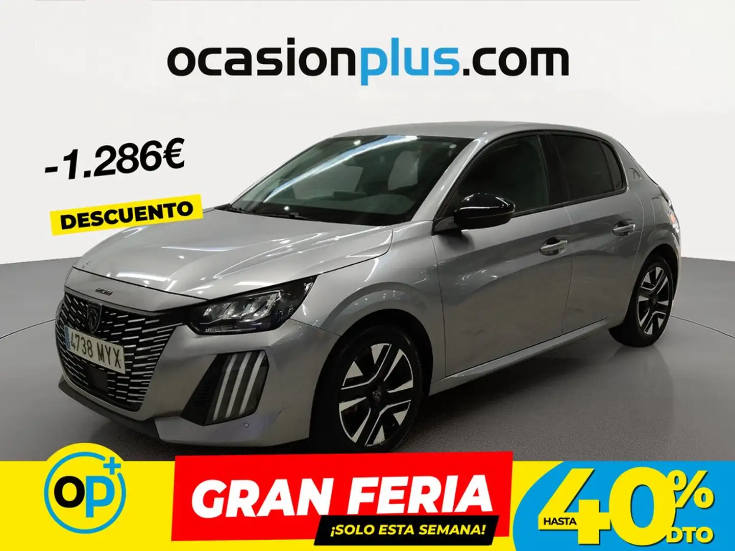 Peugeot 208 1.2 Puretech S&S Allure 100 Gris - 1