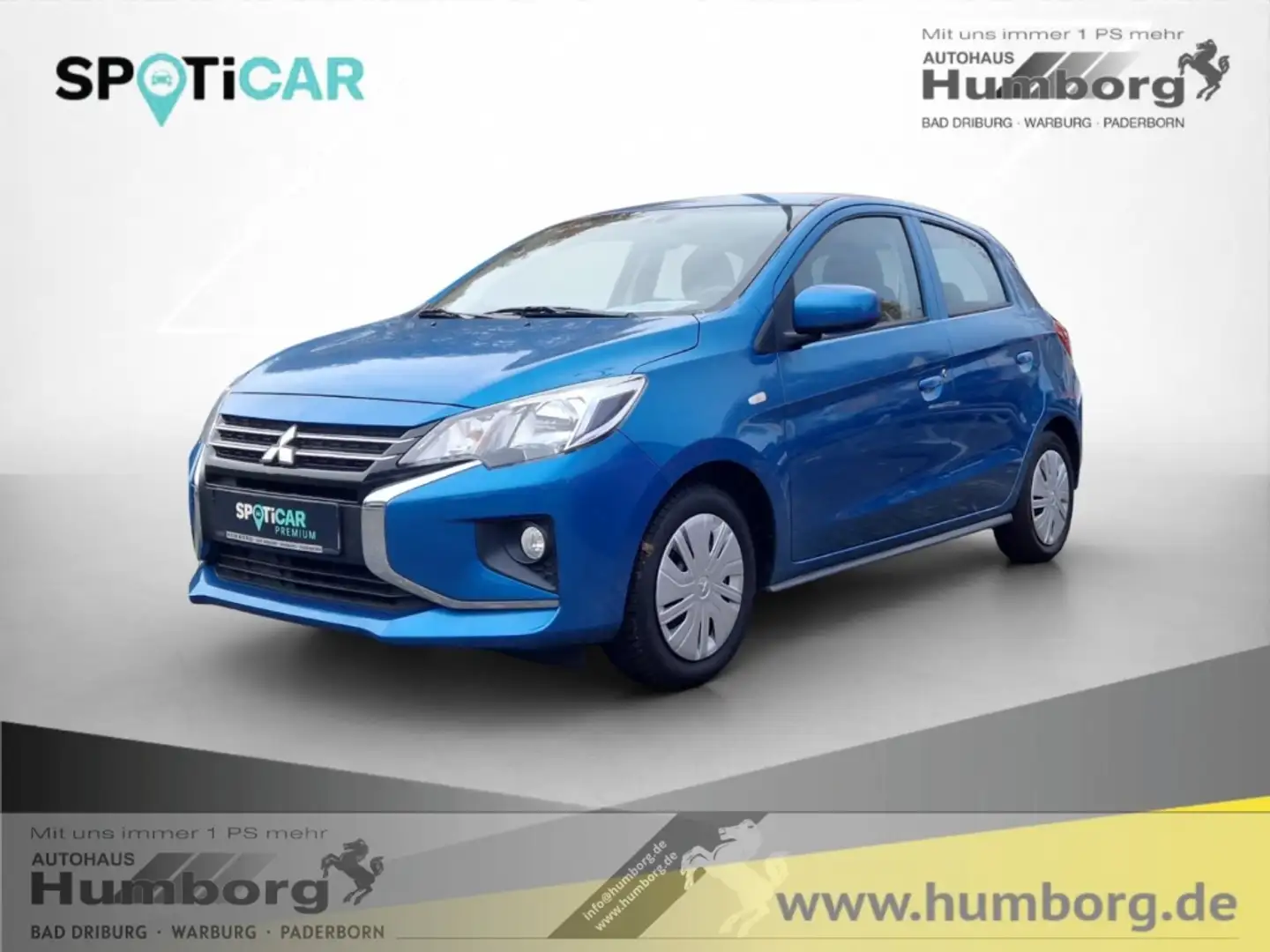 Mitsubishi Space Star Select 1.2 DAB Notbremsass. Tel.-Vorb. Berganfahra Bleu - 1