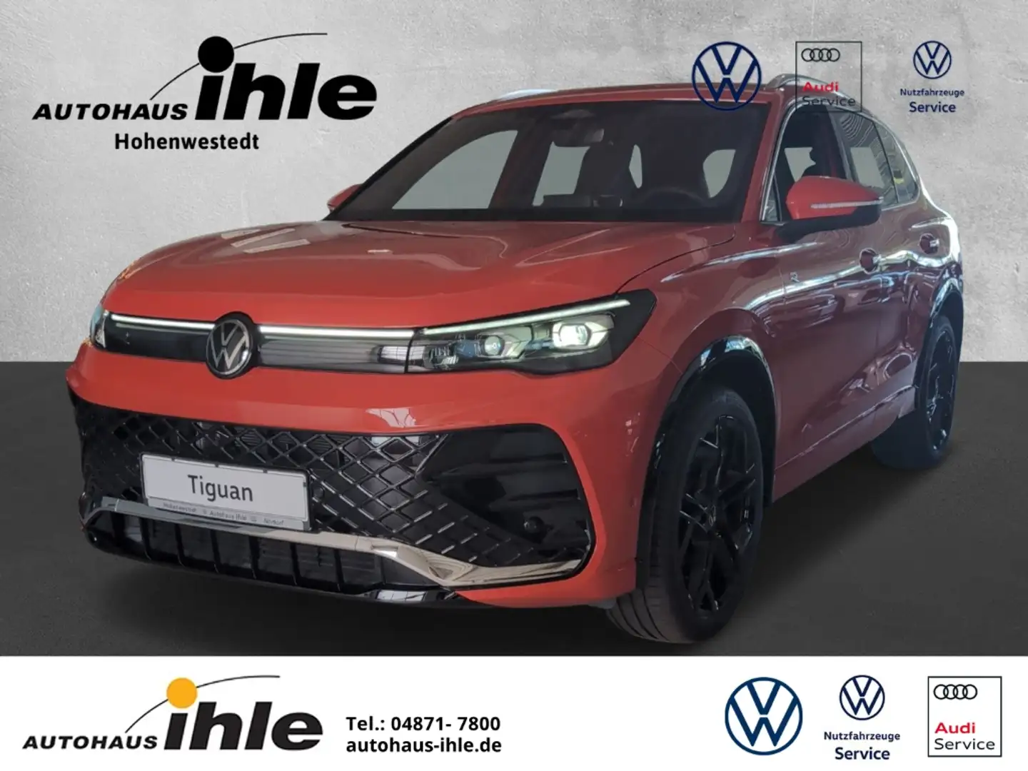 Volkswagen Tiguan 1,5 eTSI DSG R-Line STANDHZG.+AHK+MATRIXLED Rot - 1
