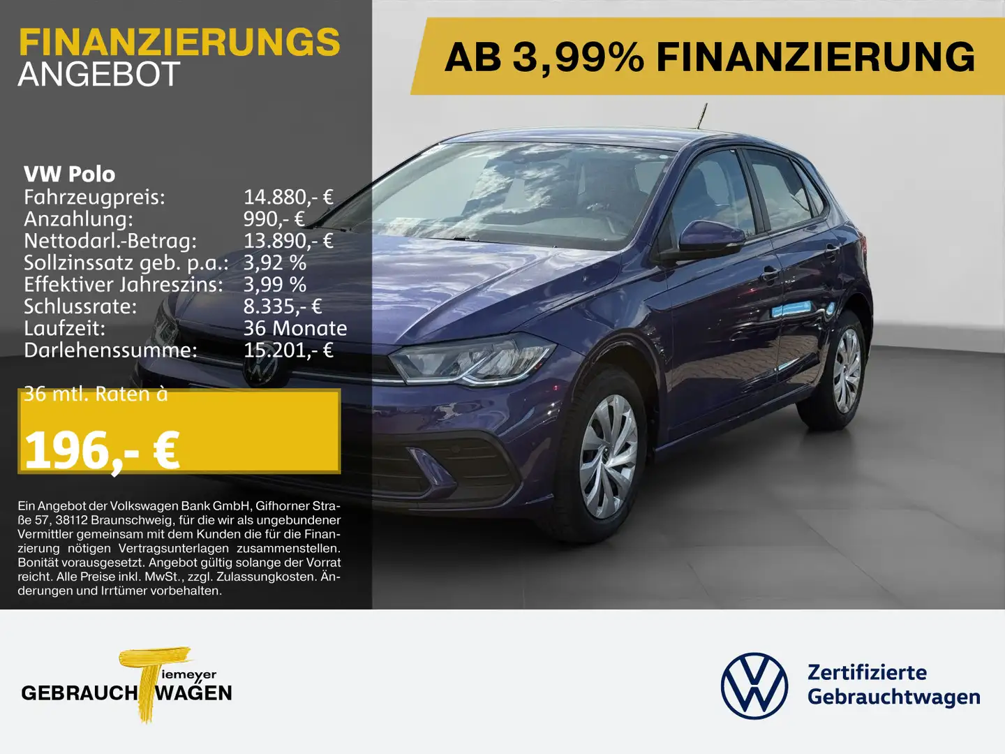 Volkswagen Polo 1.0 APP-CON LED VIRTUAL SITZH Lilla - 1