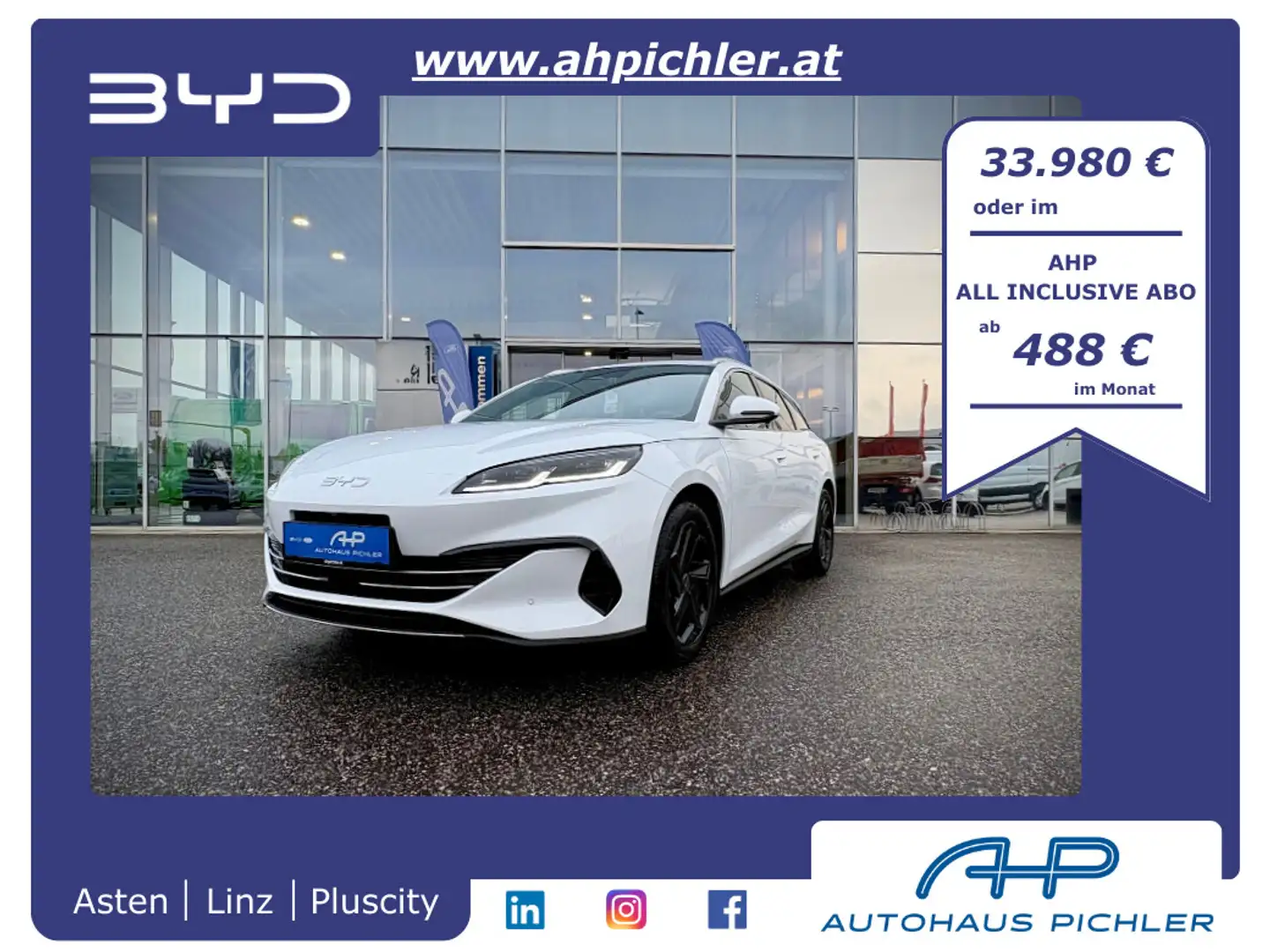 BYD Seal 6 DM-i Touring Comfort PHEV 19kWh 212PS LEASING A... Weiß - 1