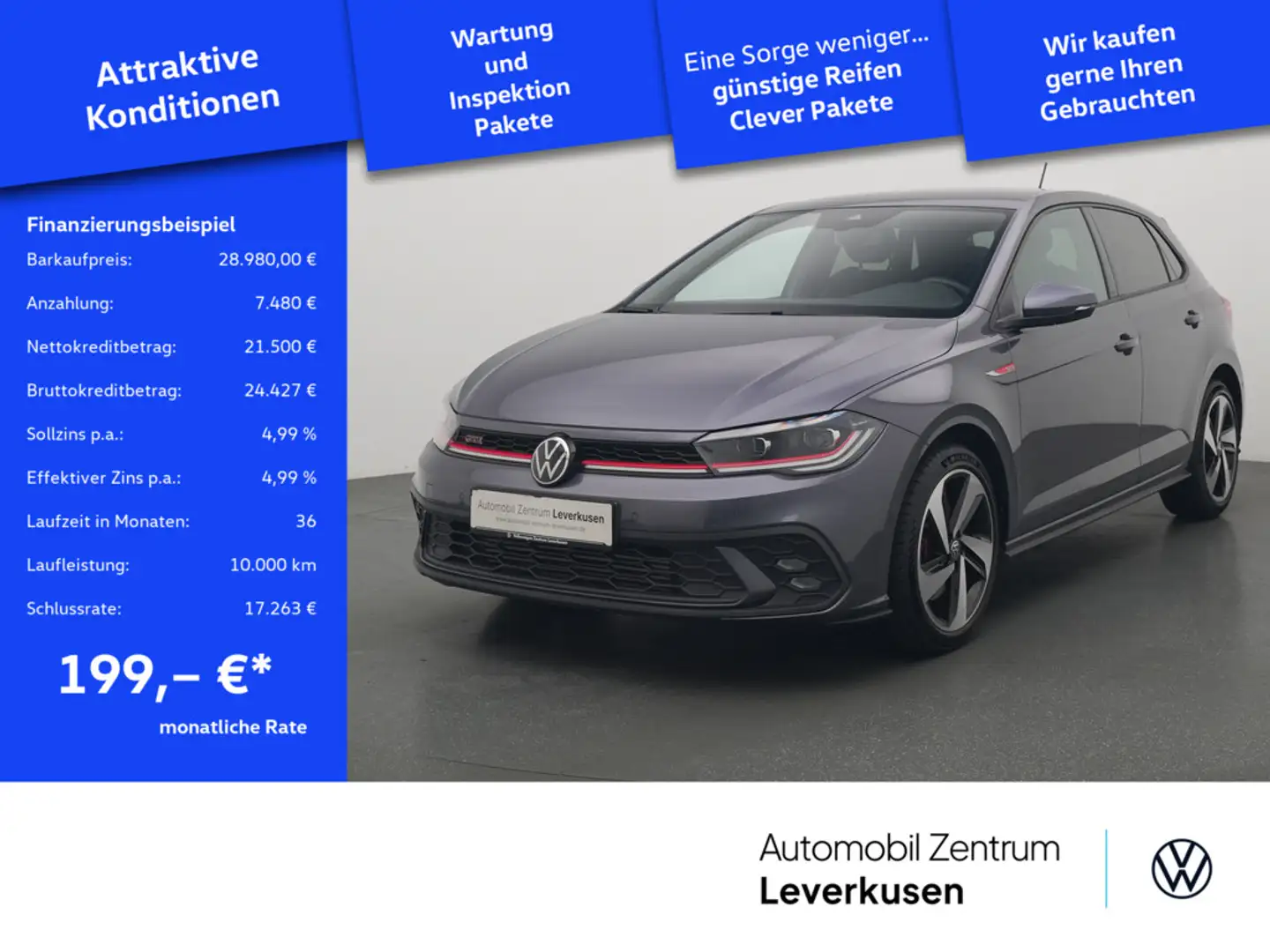 Volkswagen Polo DSG VIRT SHZ MATRIX PORT NAVI LED Schwarz - 1