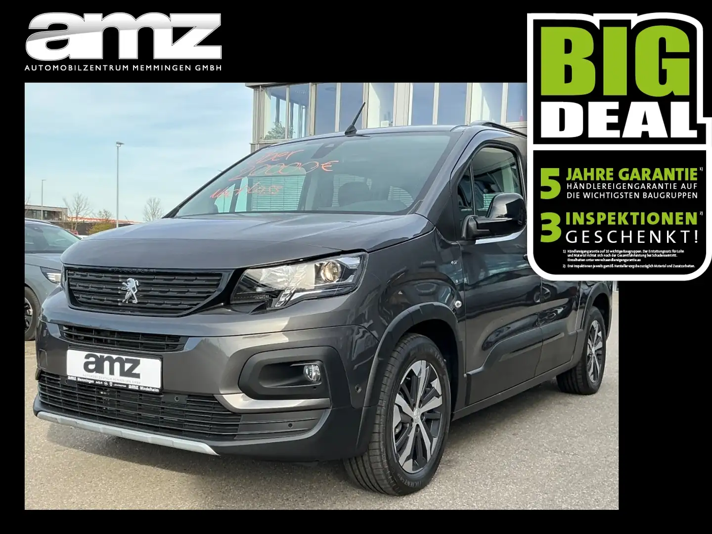 Peugeot Rifter 136 L2 GT Elektromotor Navi+2xKlima+Kam. Grau - 1