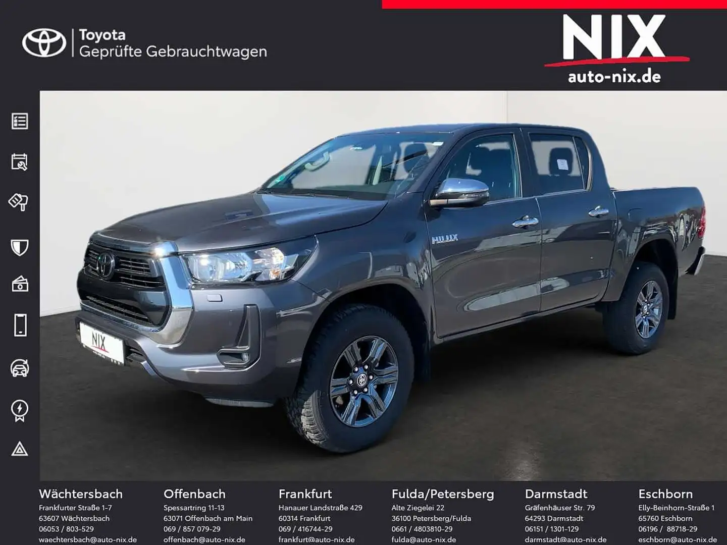 Toyota Hilux 2.4 D-4D Double Cab Comfort 4x4 Gris - 1