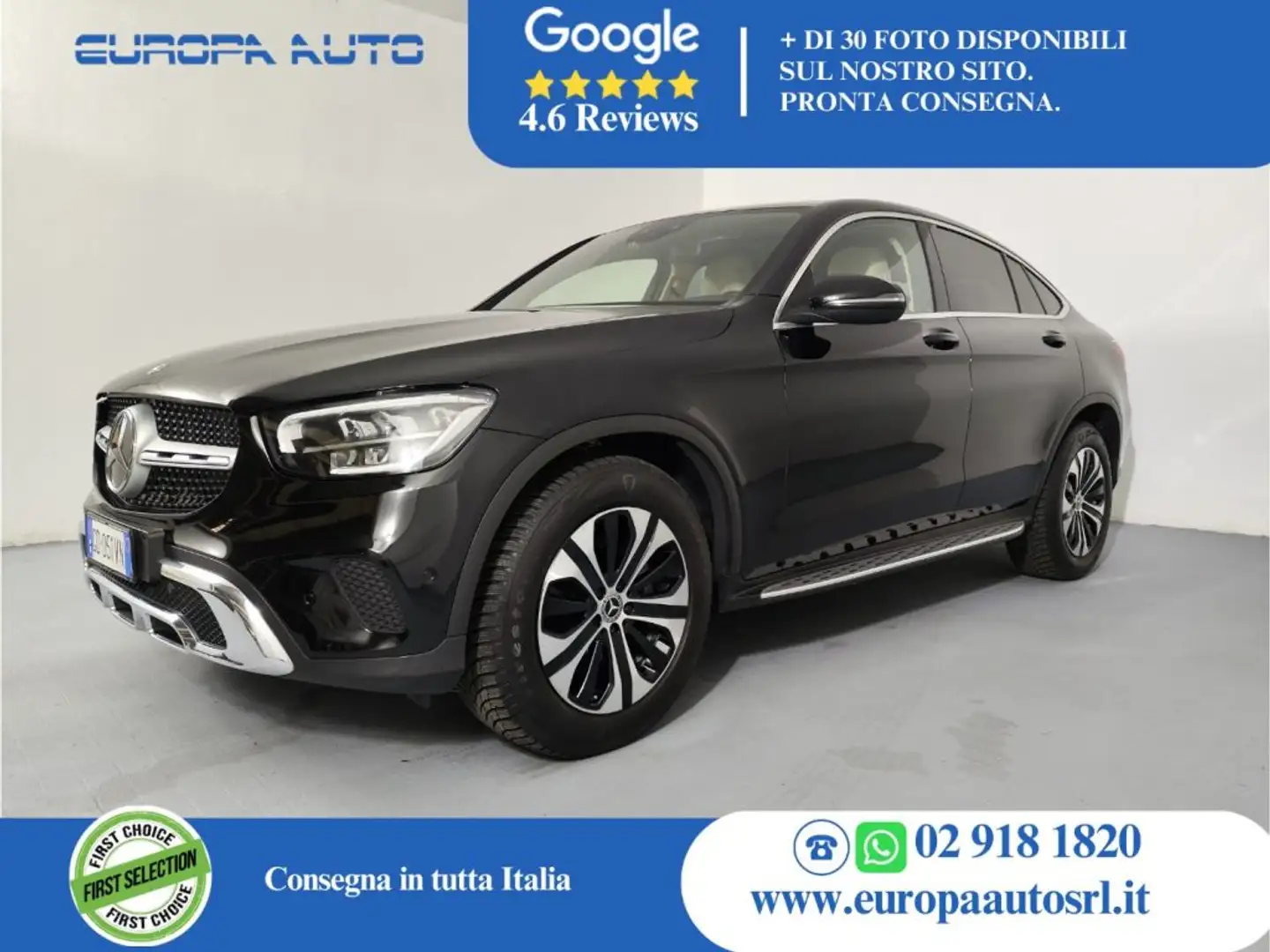 Mercedes-Benz GLC 200 d 4Matic Coupé Premium Plus *TETTO APRIBILE* Nero - 1