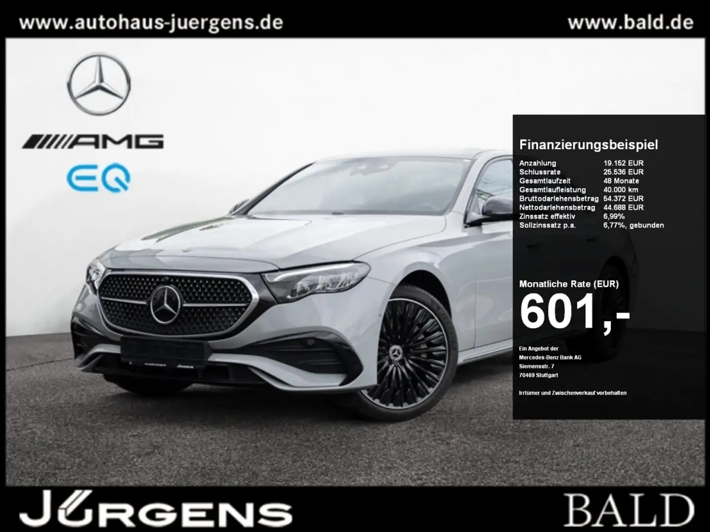 Mercedes-Benz E 200 AMG-Sport/Super/Pano/Burm/Sitzklima/Distr Grijs - 1