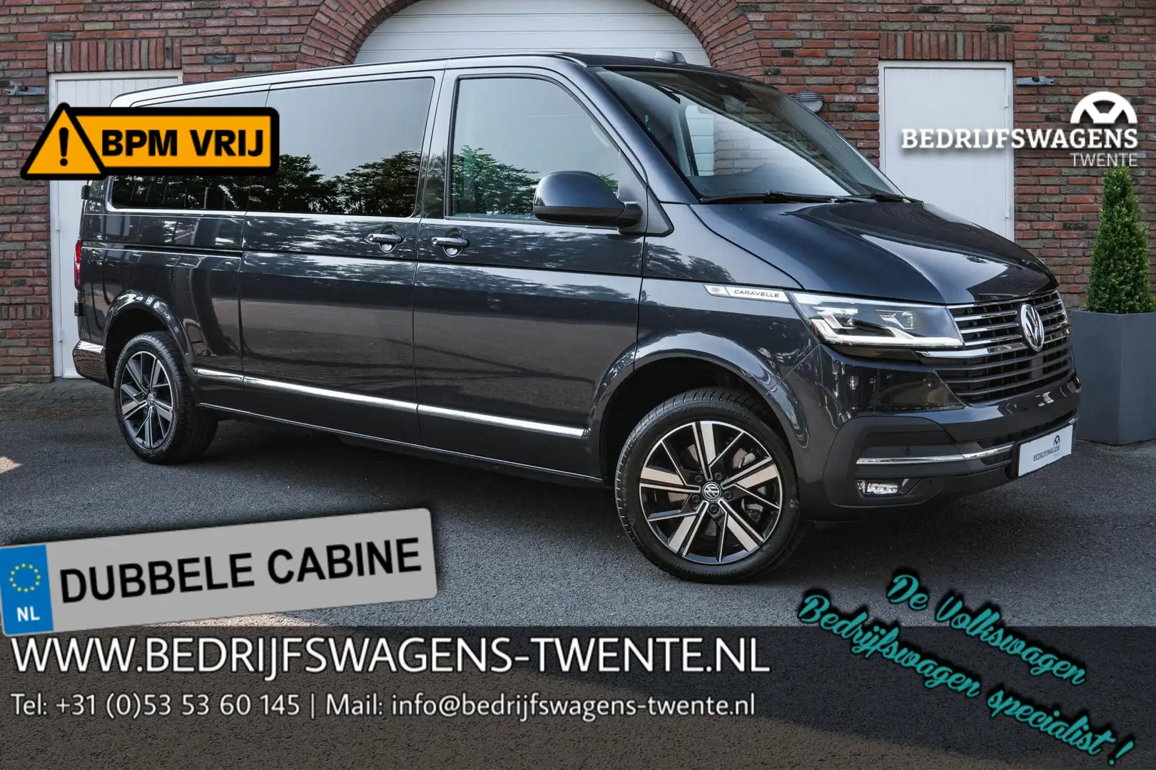 Volkswagen T6.1 Caravelle 2.0 TDI 204 PK DSG L2H1 DUB/CAB A-Deuren ACC | LED Blauw - 1