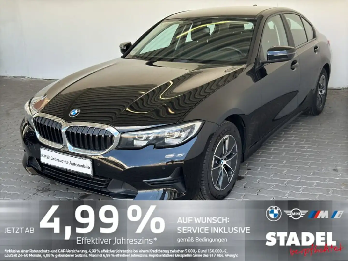 BMW 318 d Limousine Advantage Navi.LED.Sport-LR.PDCvh Schwarz - 1