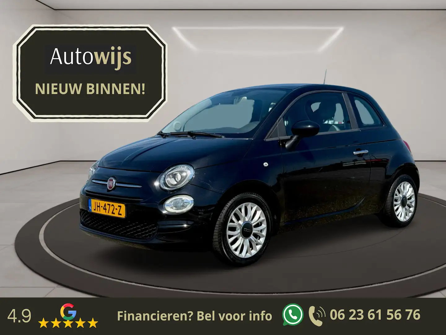 Fiat 500 0.9 TwinAir Turbo Popstar|AUTOMAAT|DAB+|NL AUTO|Fa Schwarz - 1