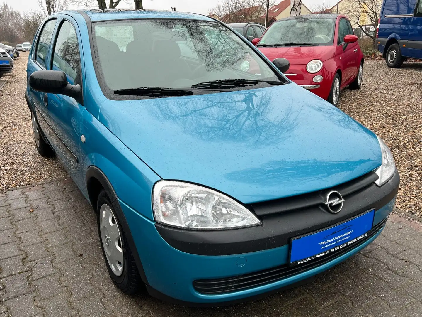 Opel Corsa 1.0*Schiebedach*ZV*AllWR*91.TKM*TÜV NEU Blau - 2