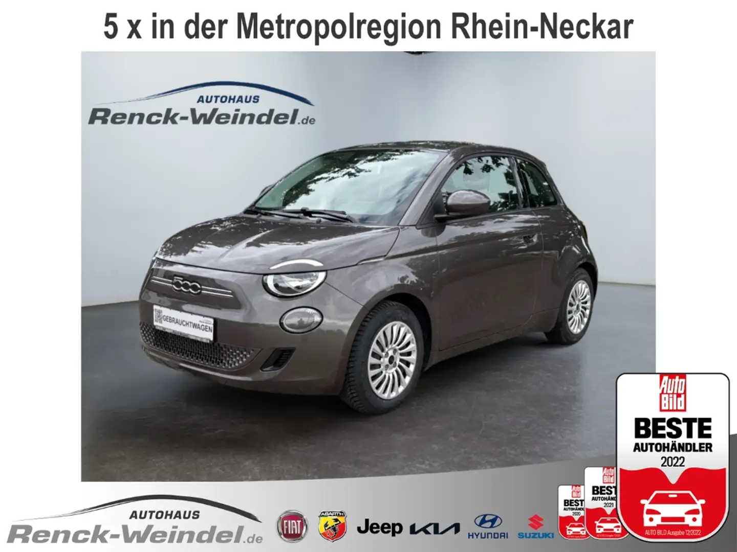 Fiat 500e Action Navi Apple CarPlay Android Auto Fahrerprofi Grau - 1