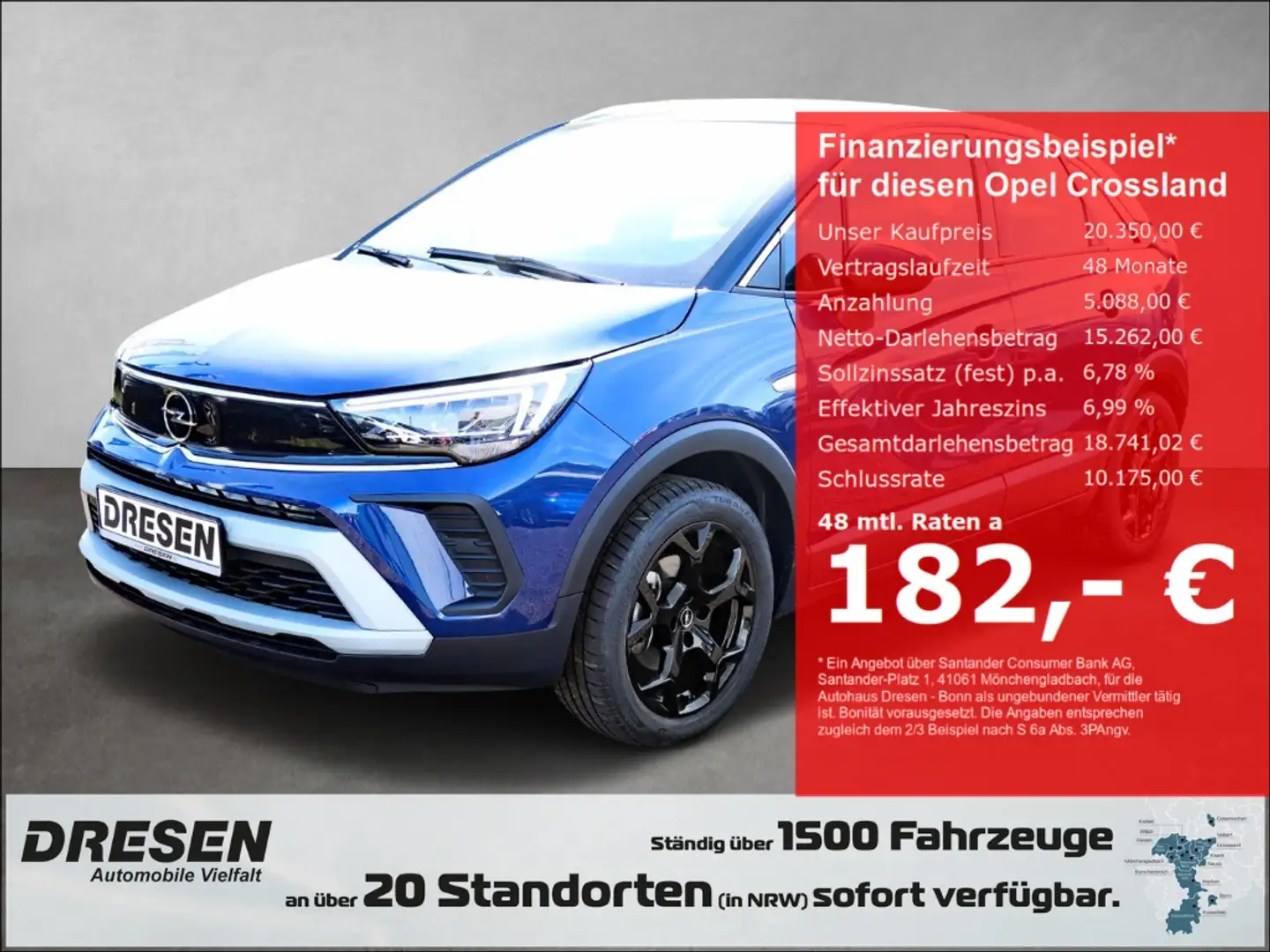 Opel Crossland Elegance 1.2 Turbo *PANORAMADACH*RÜCKFAHRKAMERA*SI Blau - 1
