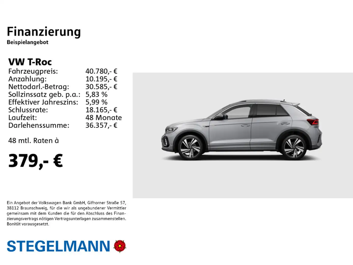 Volkswagen T-Roc 1.5 l TSI OPF 7-Gang-DSG R-Line Silber - 2