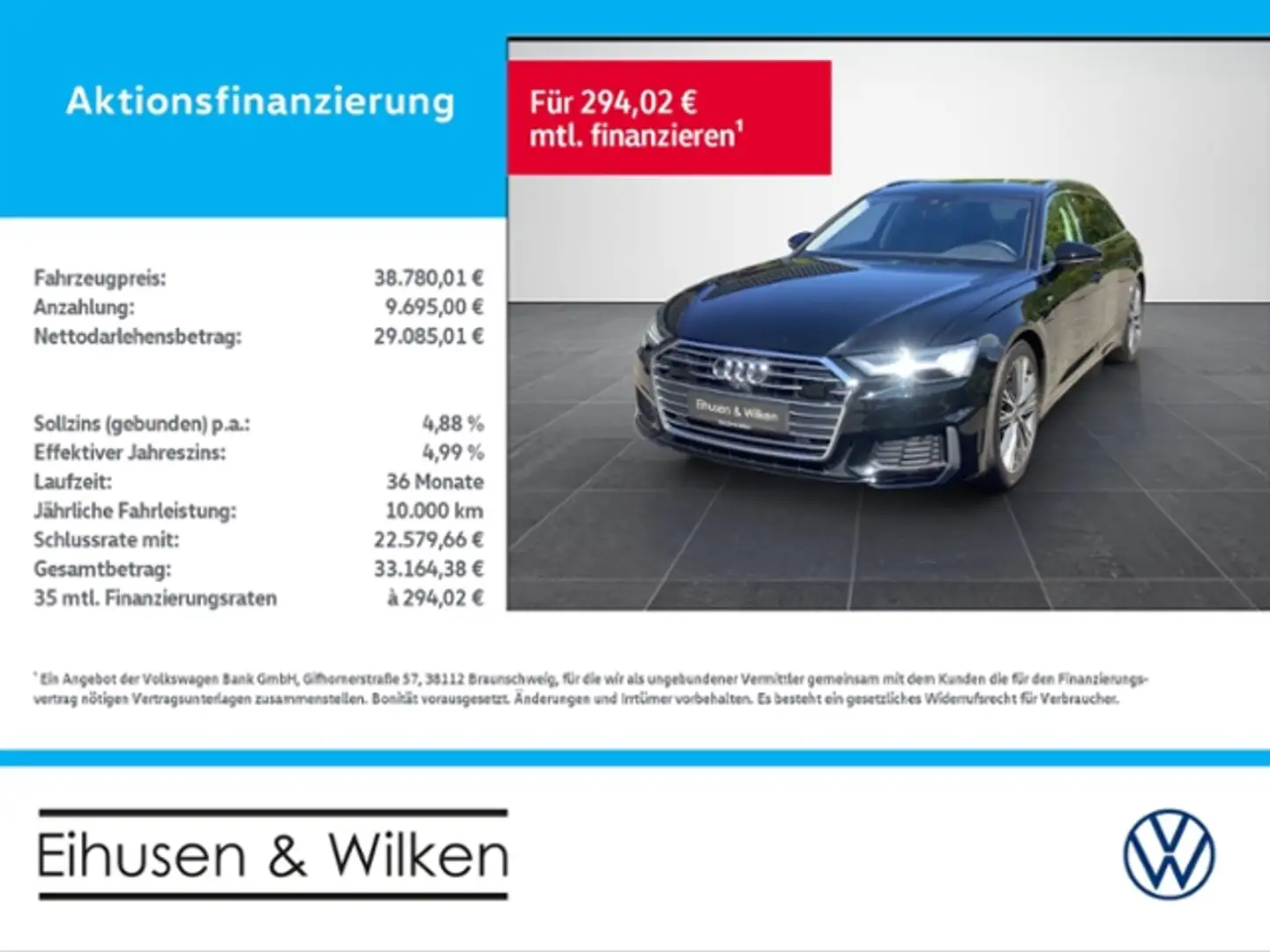 Audi A6 Avant 55+TFSI e+SPORT+LEDER +PANO+MATRIX+ Schwarz - 1