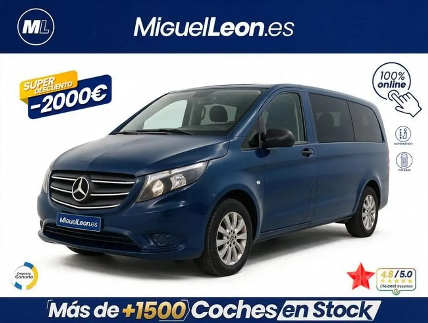 Mercedes-Benz Vito Tourer 114 CDI Pro 2020 Compacta 9G-Tronic Azul - 1