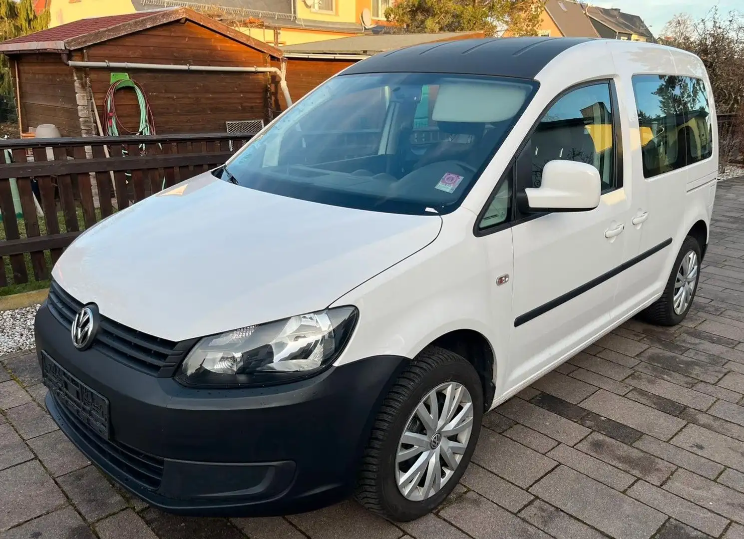Volkswagen Caddy Kombi 1.2 TSI 63 kW Klima,2 Schiebetüren Weiß - 2