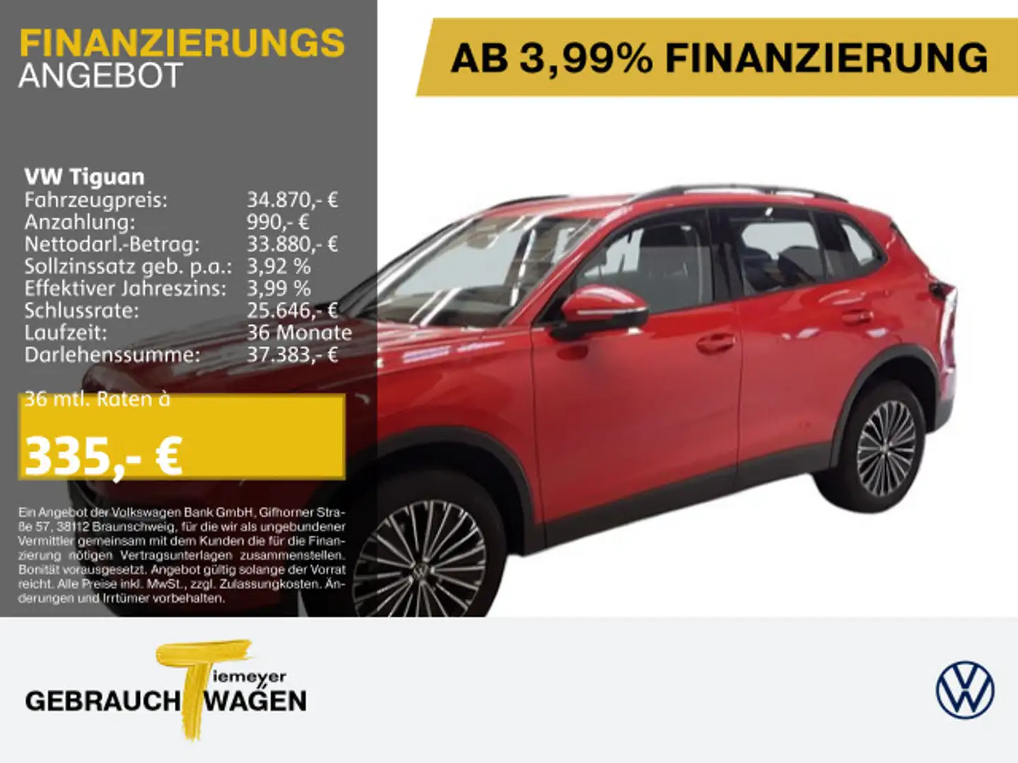 Volkswagen Tiguan 1.5 TSI DSG 150PS LIFE NAVI KAMERA AHK LM Rot - 1