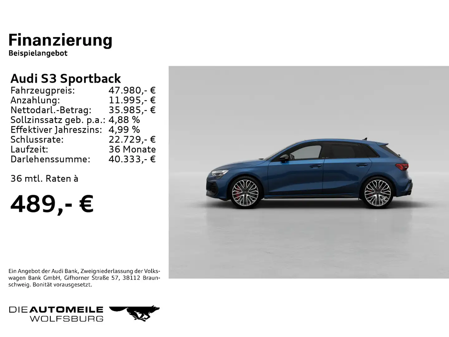 Audi S3 2.0 TFSI quattro S tronic Pano/Matr Azul - 2