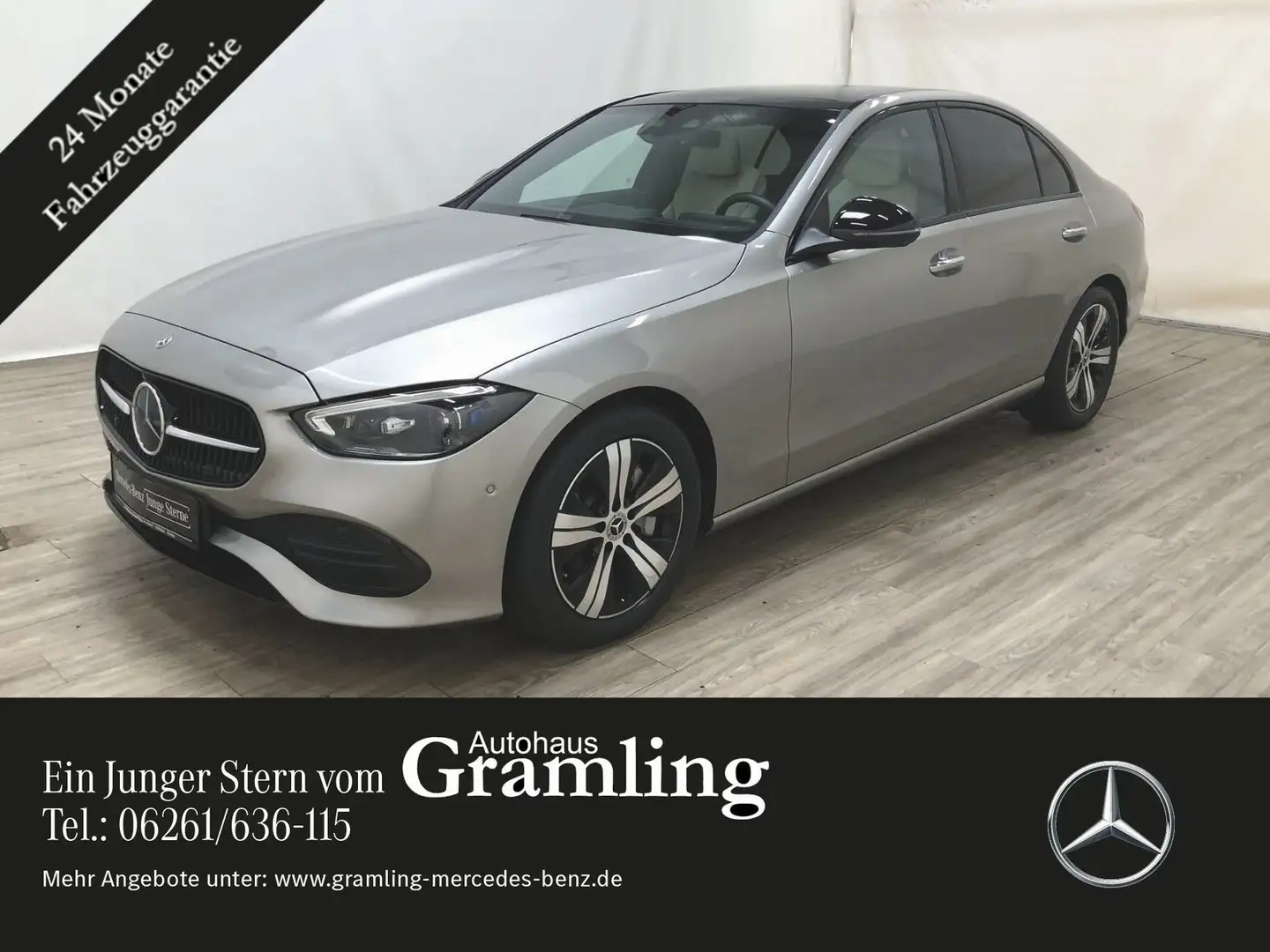 Mercedes-Benz C 220 d 4M AVANTGARDE *NIGHT*Distro*AHK*Pano*HUD Silber - 1