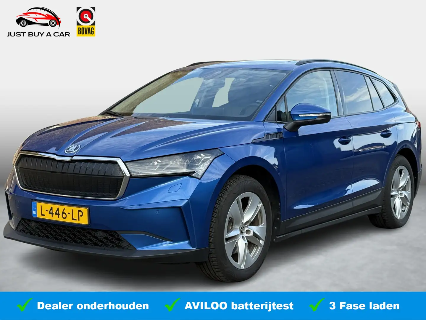 Skoda Enyaq iV 60 SoH 90,5 / 3 Fase / Panoramadak / Full Optio Bleu - 1