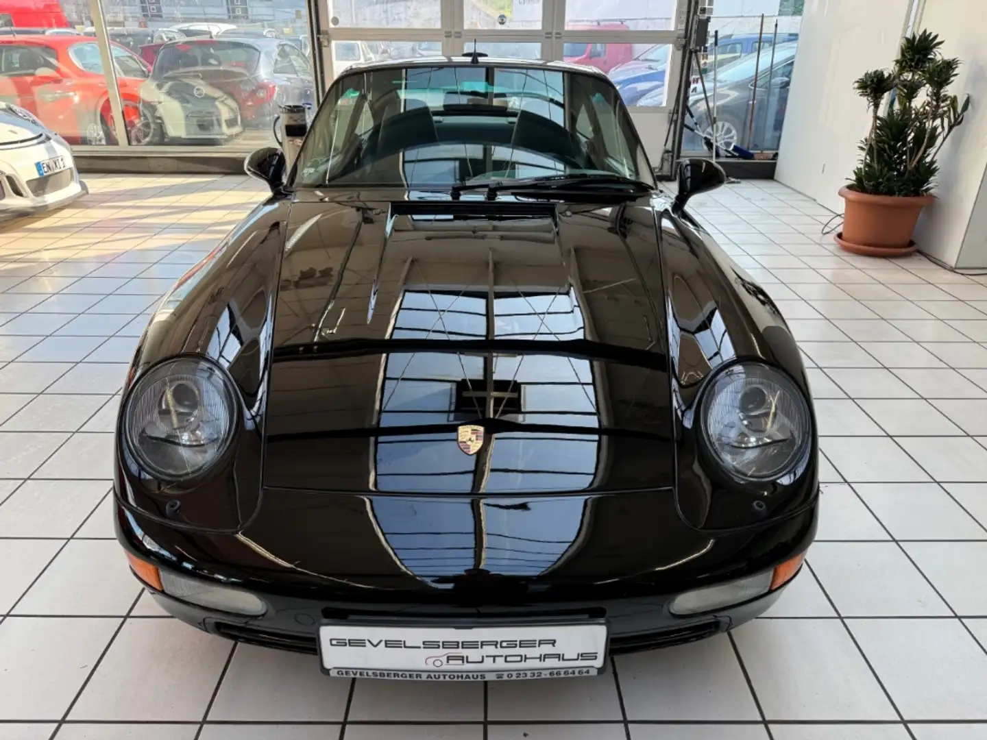 Porsche 993 Targa Nephritegrün Leder Deutsches Fahrzeug Schwarz - 2