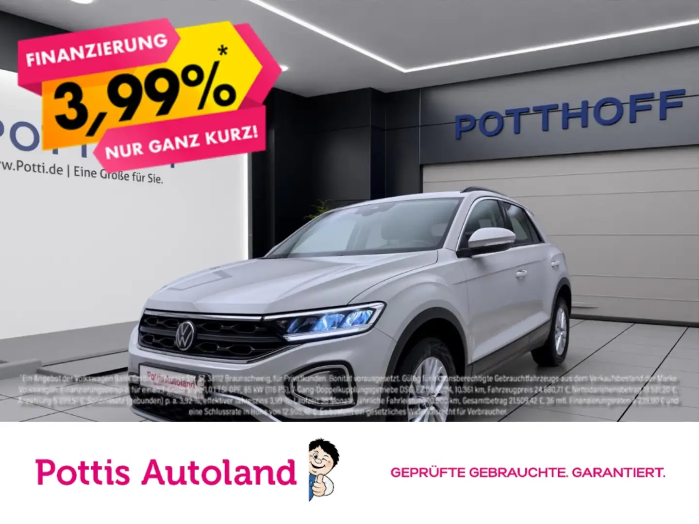 Volkswagen T-Roc 1.0 TSI LIFE PDC LED KLIMA DAB+ Grau - 1