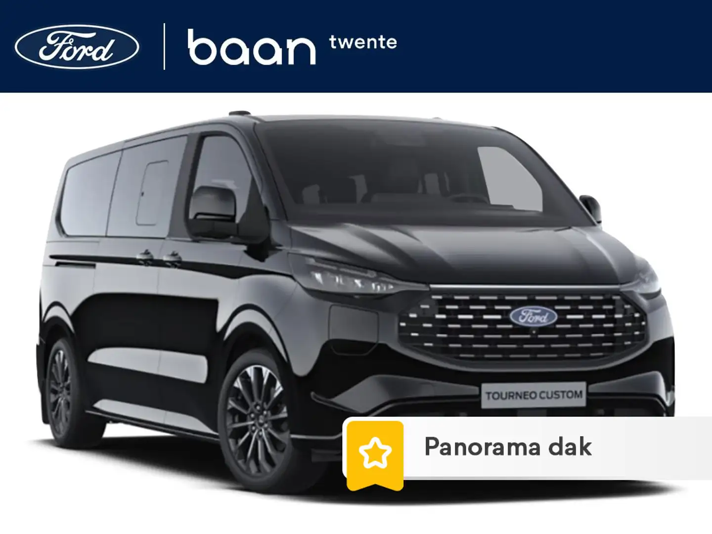 Ford Tourneo Custom PHEV 233PK TITANIUM X | TAXI | EX BTW | 8 Persoons Black - 1