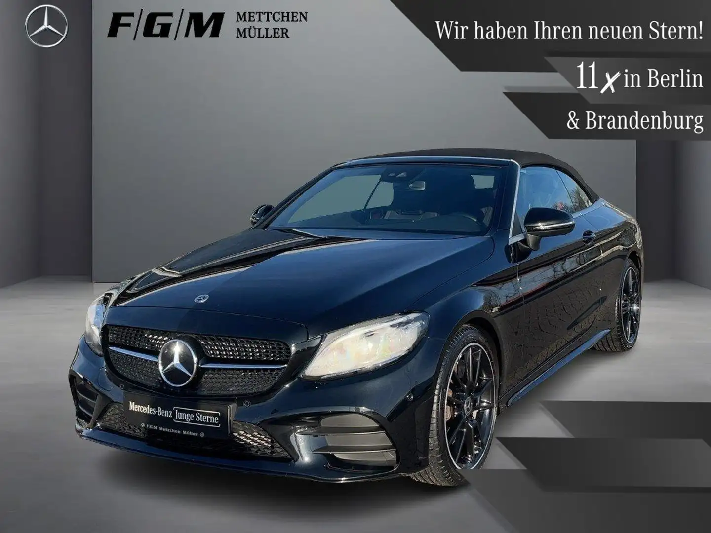 Mercedes-Benz C 400 4M Cabriolet AMG-Line Memory|Burm||MBeam| Schwarz - 1