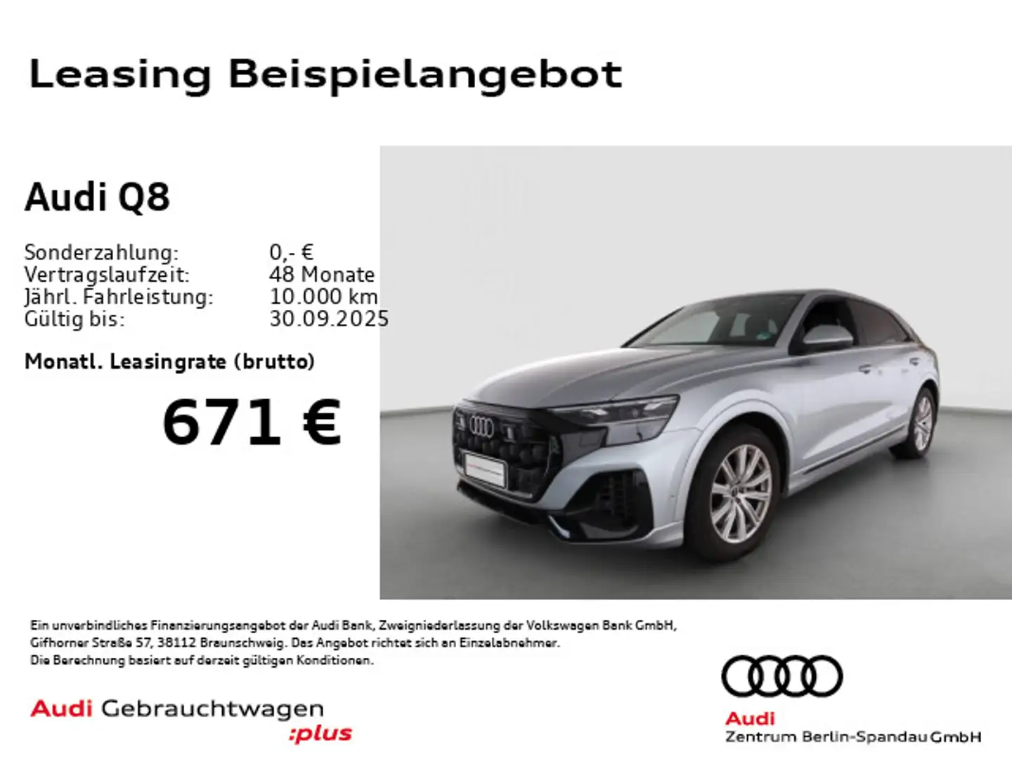 Audi Q8 55 TFSI e qu. tiptronic *MATRIX*AHK*HuD*360°* Silber - 1