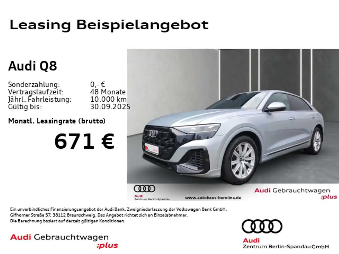 Audi Q8 55 TFSI e qu. tiptronic *MATRIX*AHK*HuD*360°* Ezüst - 1