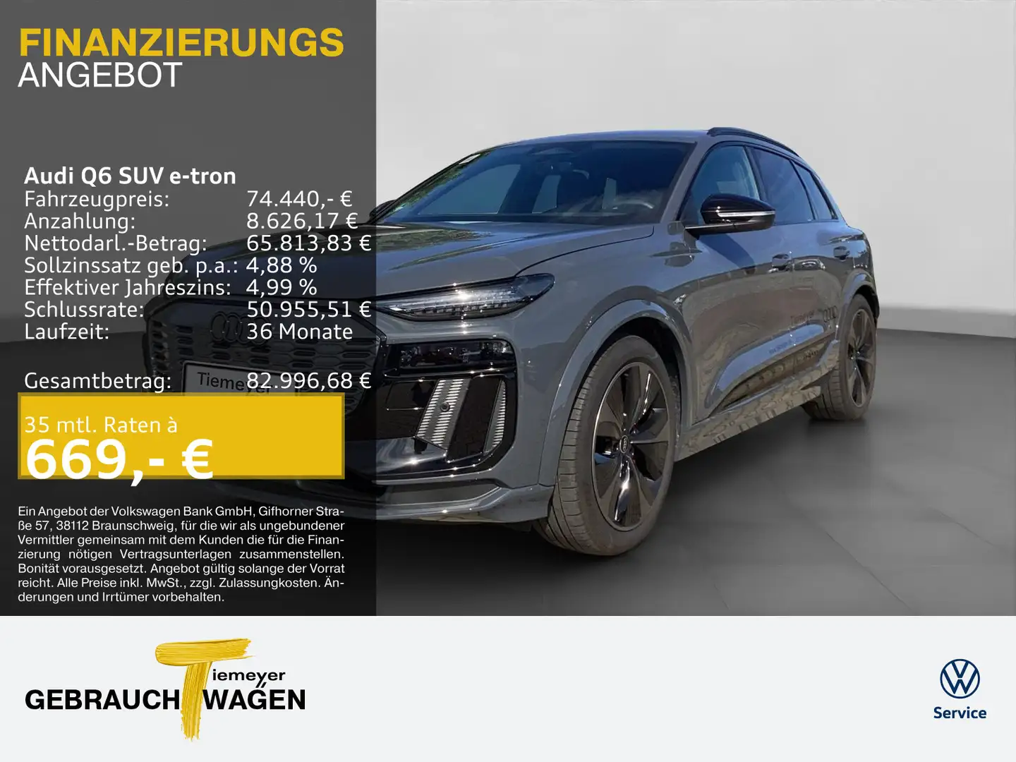 Audi Q6 e-tron Q S LINE EDITION ONE GREY KAMERA NAVI Gris - 1