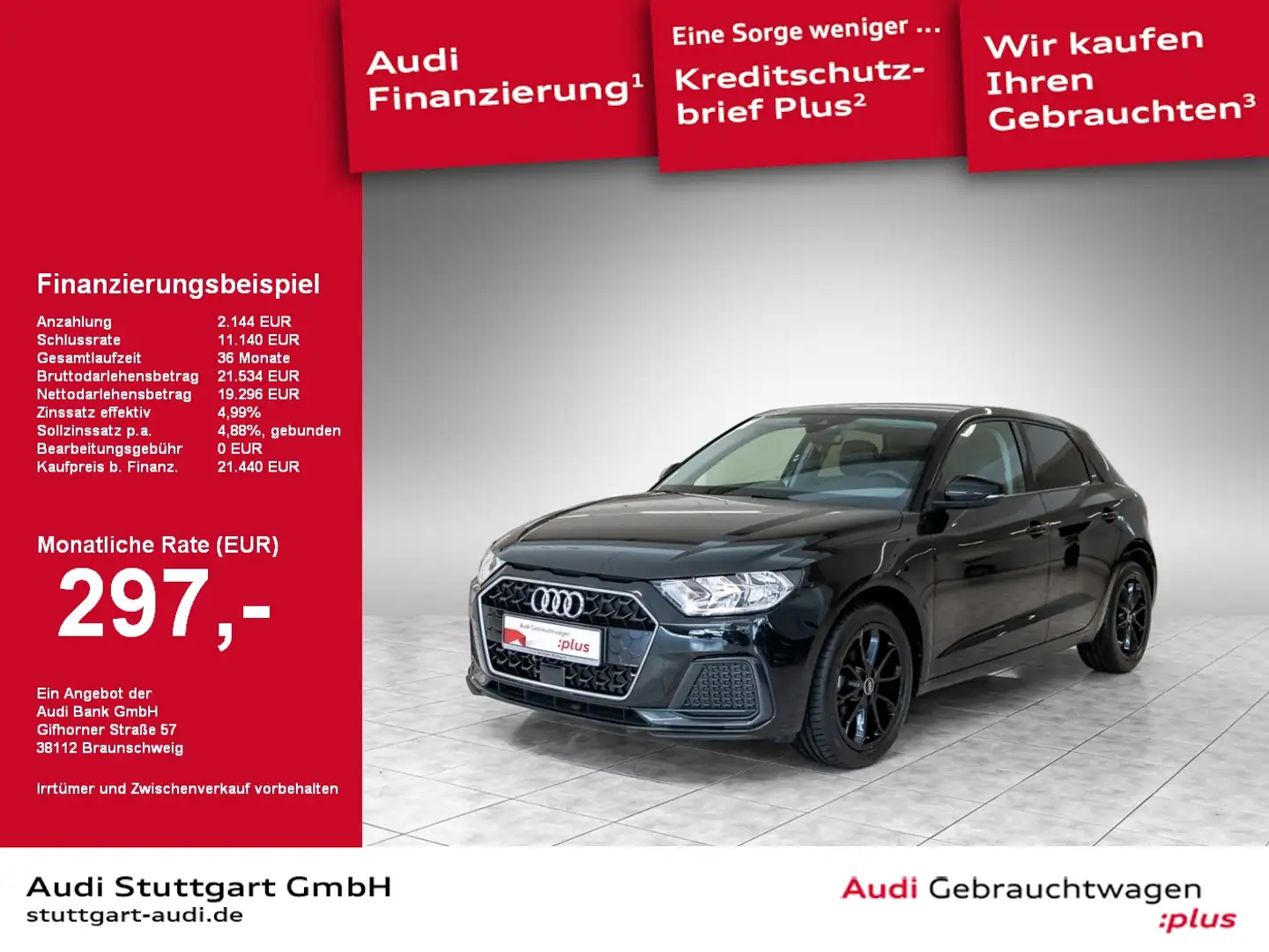 Audi A1 Sportback 25 TFSI advanced LED virtCo SHZ PDC Schwarz - 1