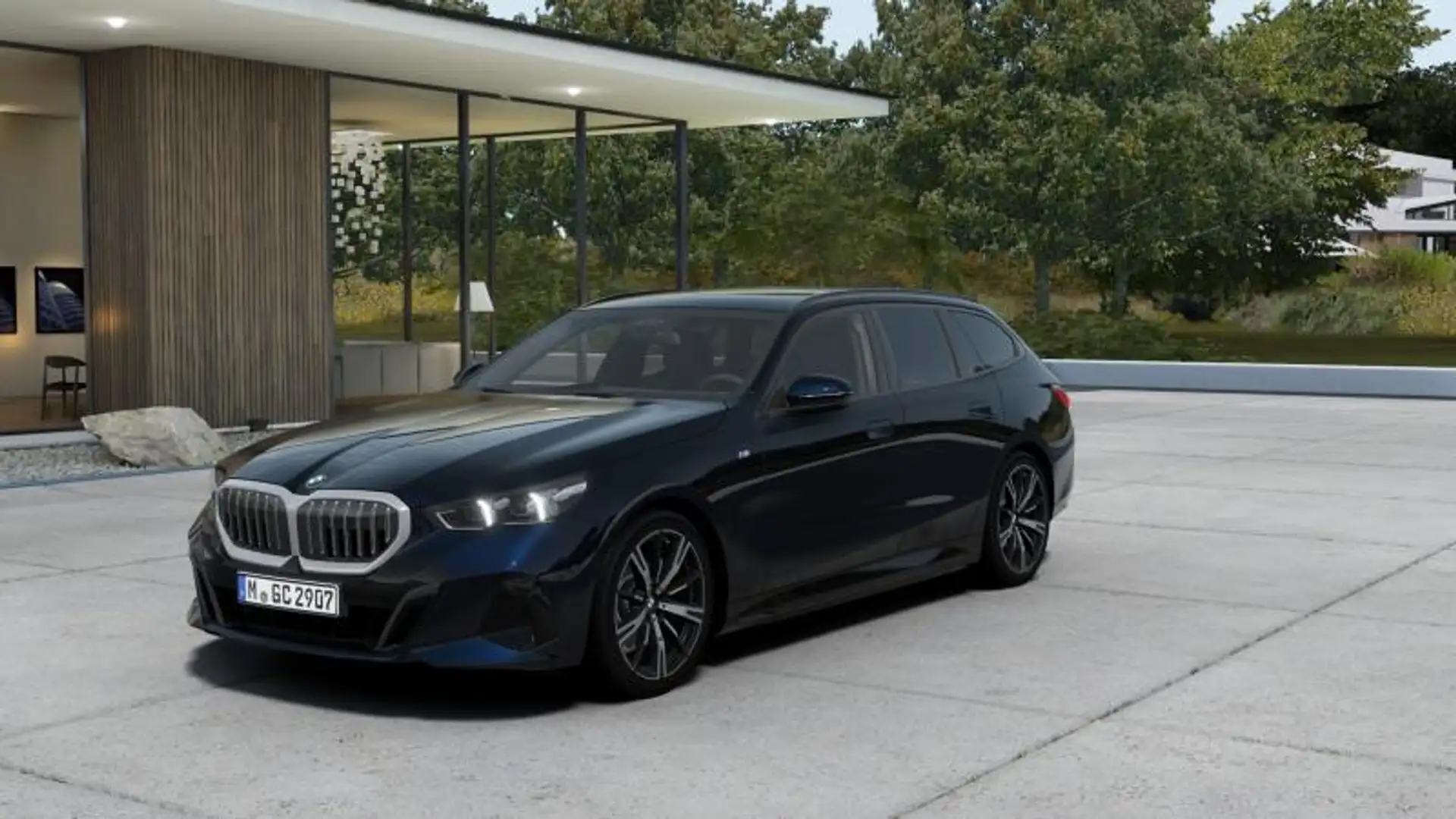 BMW 520 i Touring 48V sdrive MSport auto Zwart - 1