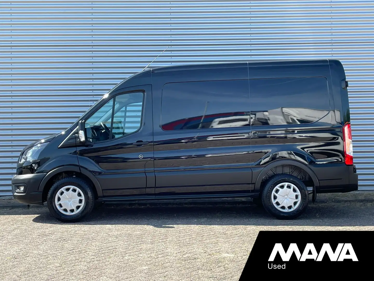 Ford Transit 350 MHEV 130PK L2H2 Groot multimedia Carplay Senso Zwart - 2