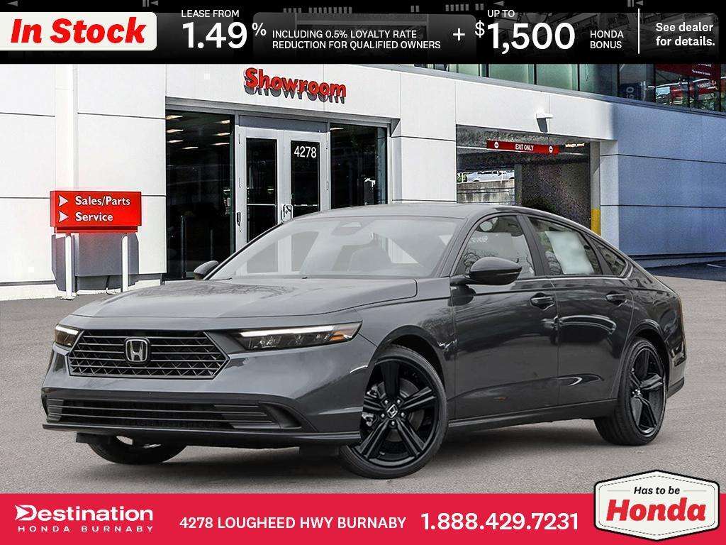 Gray (METEOROID GREY METALLIC) 2026 Honda Accord Hybrid Sedan Front-Wheel Drive Automatic
