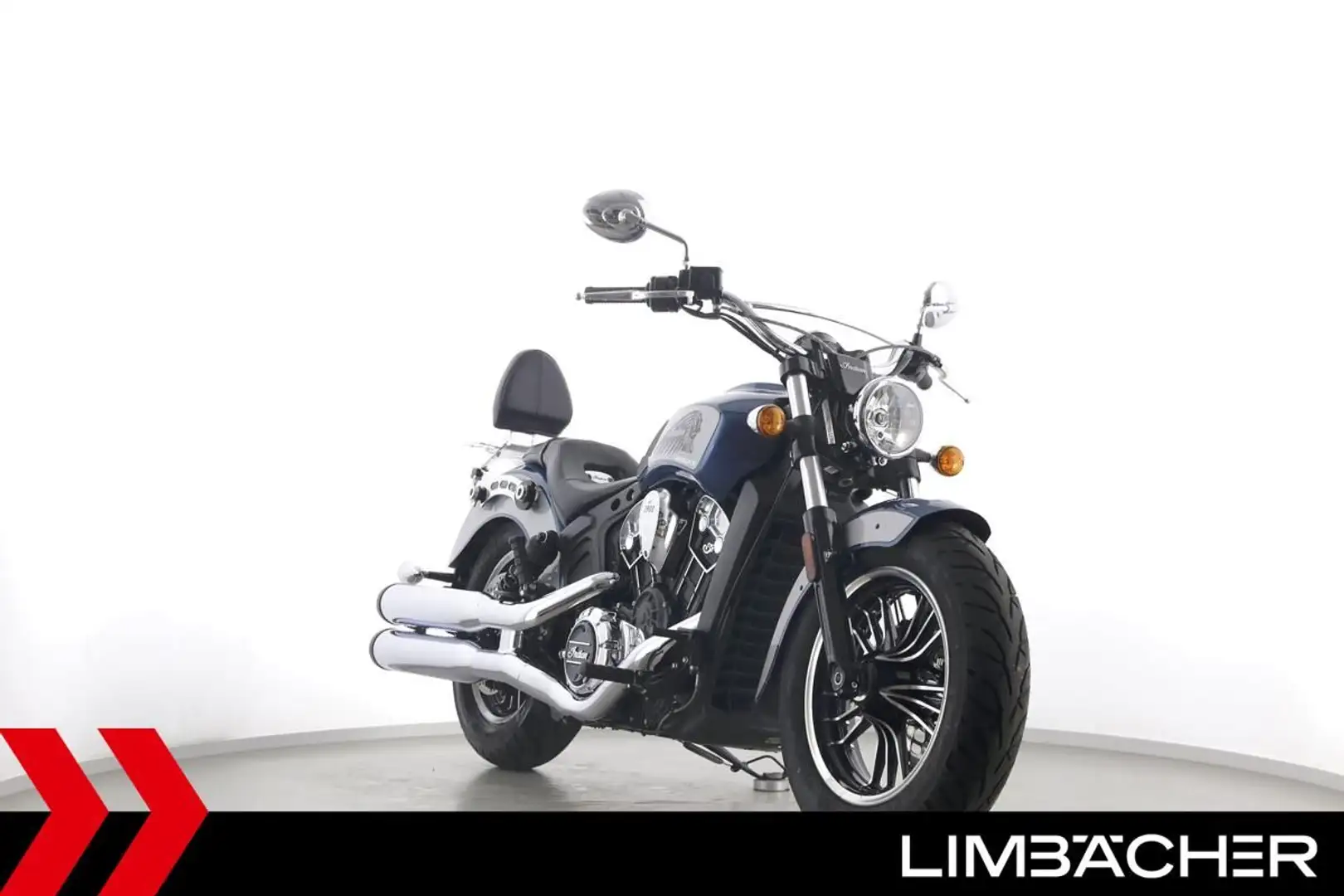 Indian Scout Sissybar, Stahlflex, LED Azul - 2