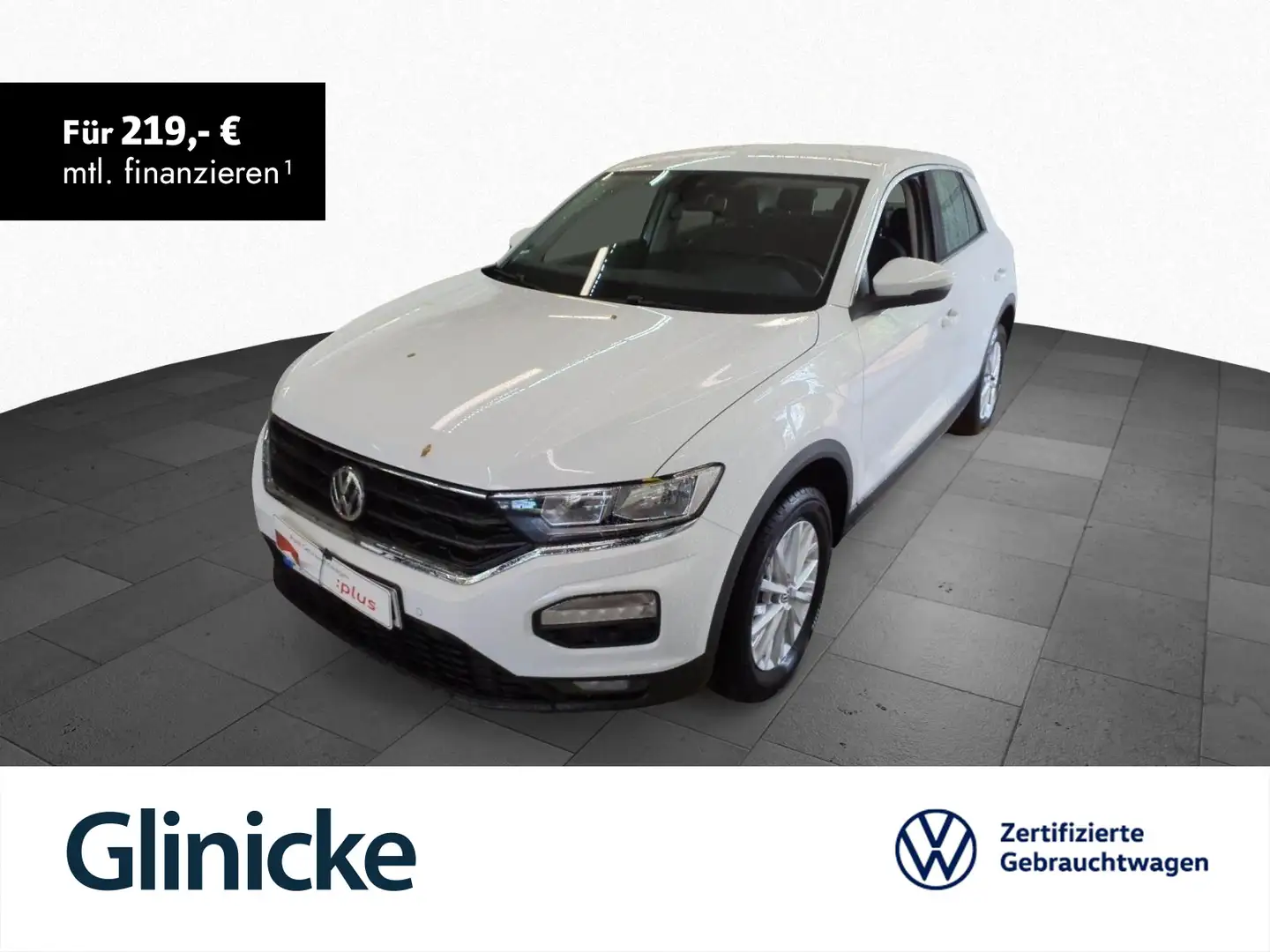 Volkswagen T-Roc 1.0 TSI Klima Navi Sitzh. PDC Mirror-Link Weiß - 1