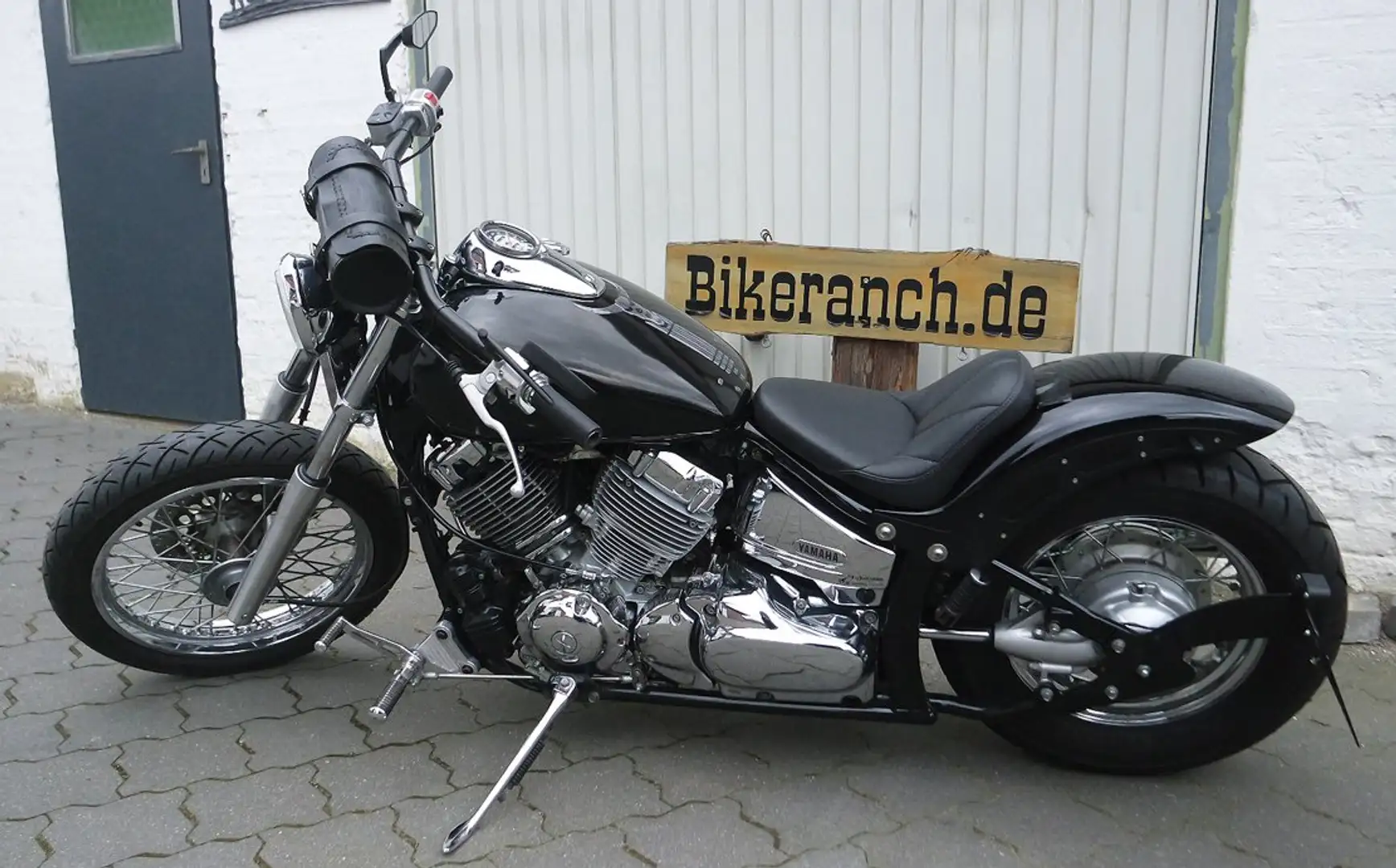 Yamaha XVS 650 Black-Umbau* long & low* Vorverl. Fußrast* TOP* Schwarz - 1