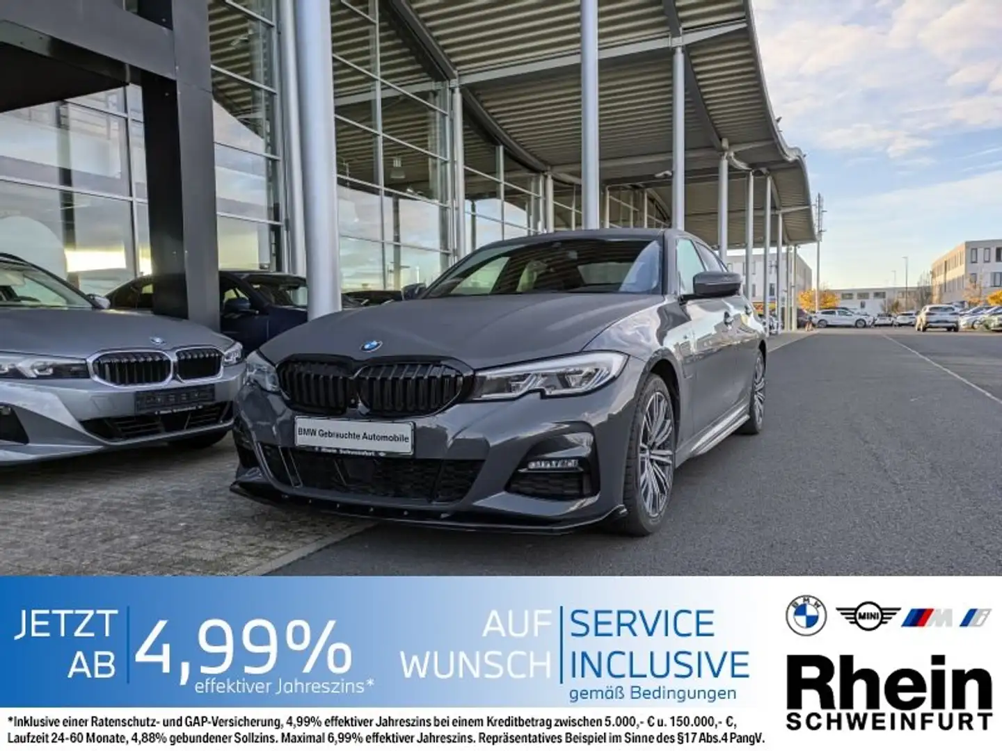 BMW 330 e Lim. M Sport Laser. H&K. HeadUp. Driv.Ass. Gris - 1