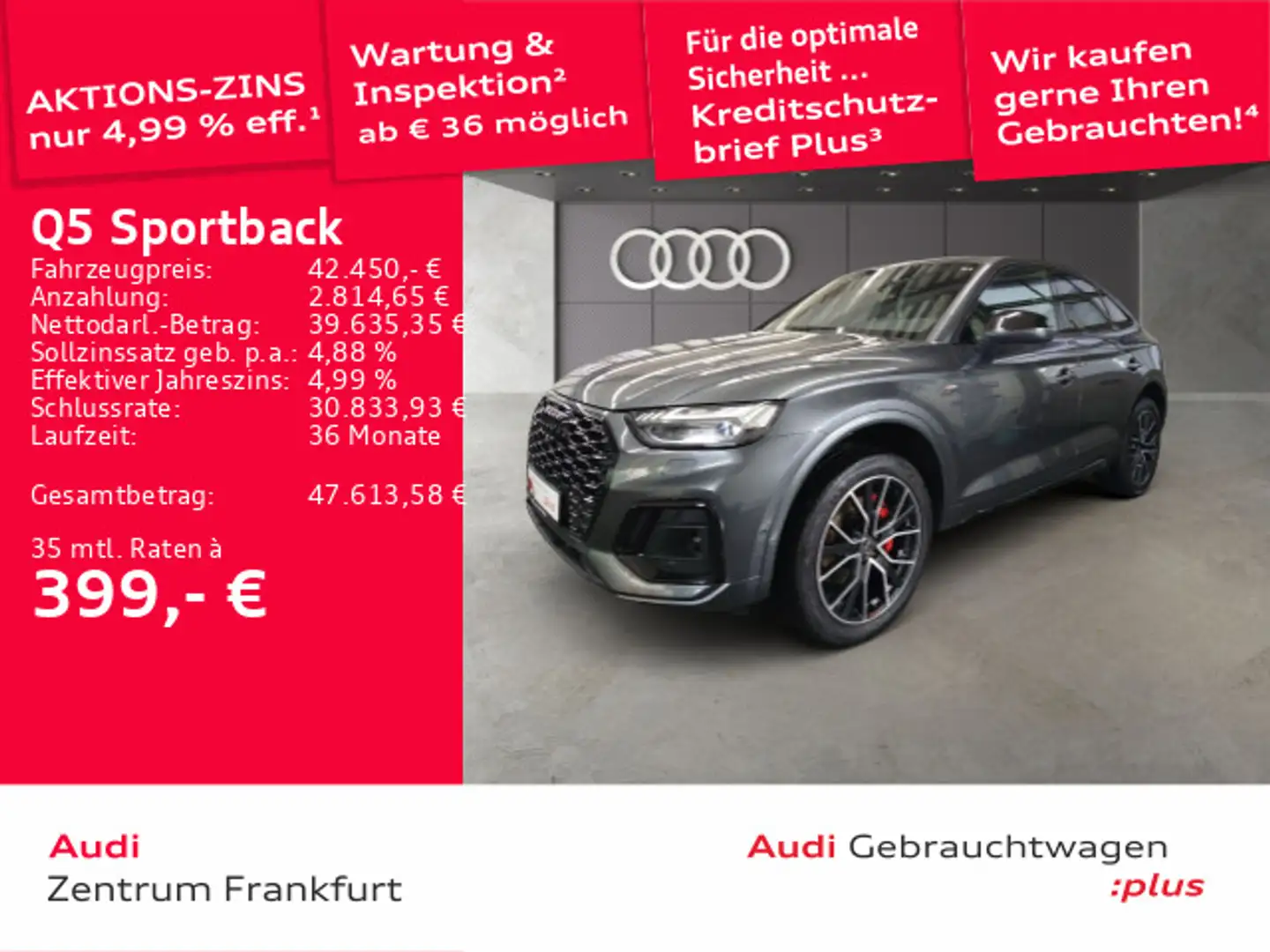 Audi Q5 40 TDI quattro S tronic S line Matr Gris - 1