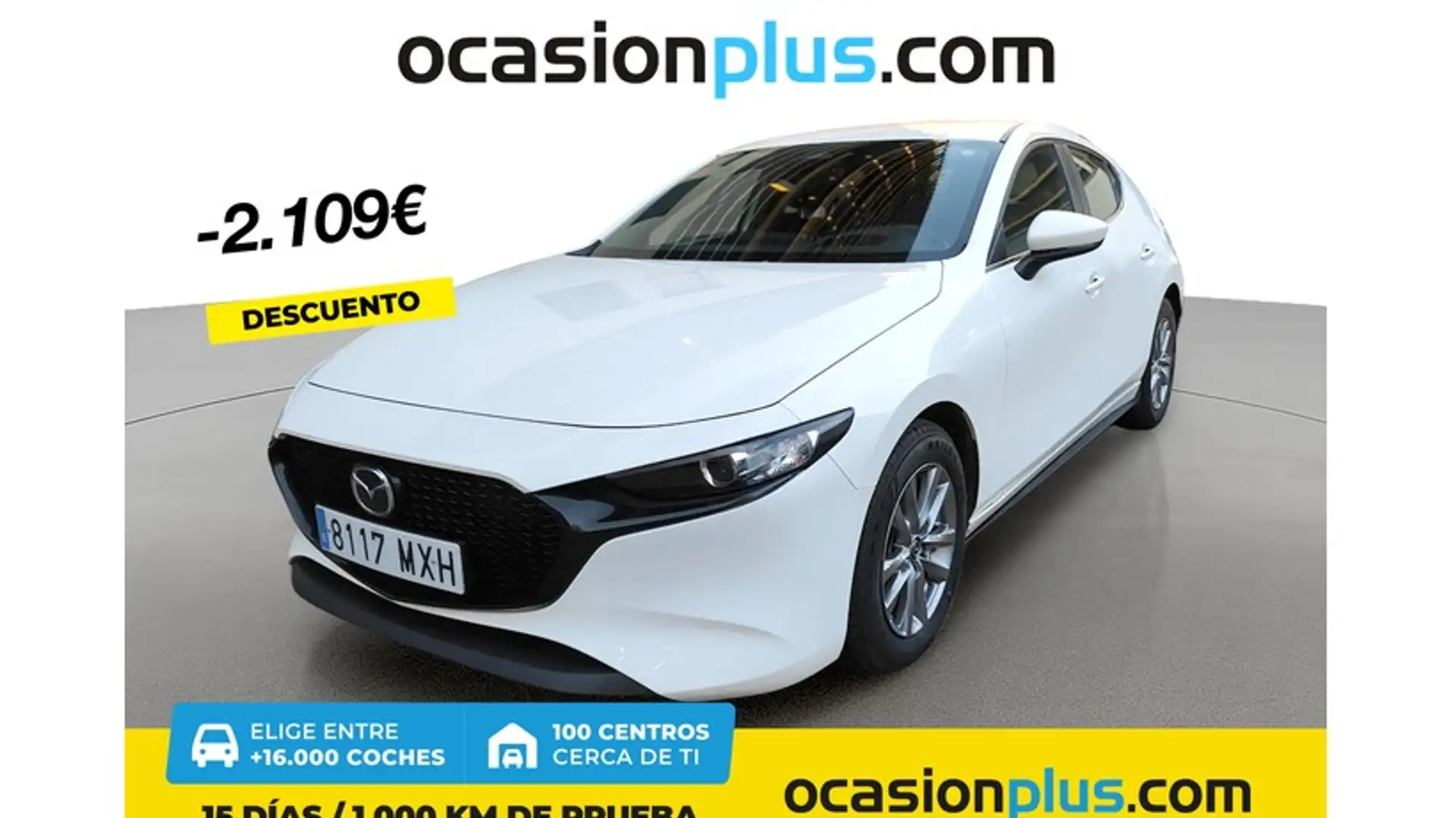 Mazda 3 2.5 e-Skyactiv-G Prime-line 103kW Blanco - 1