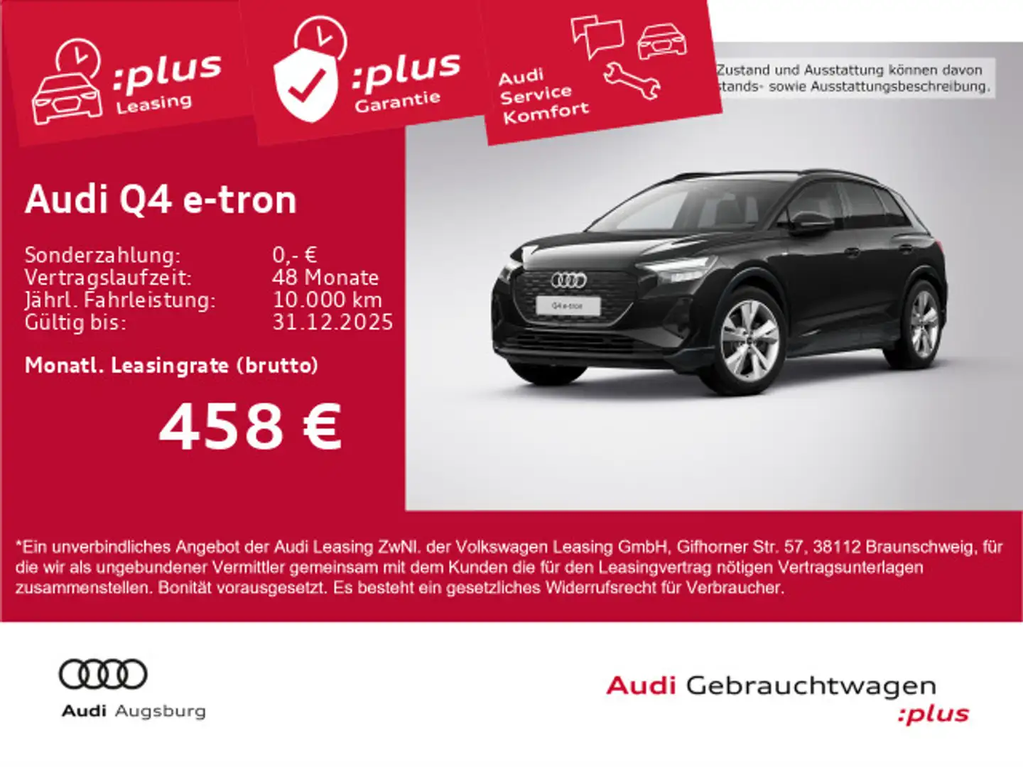 Audi Q4 e-tron 55 qu. *S line*LED*HdUp*AHK*R-KAM*20"* Schwarz - 1
