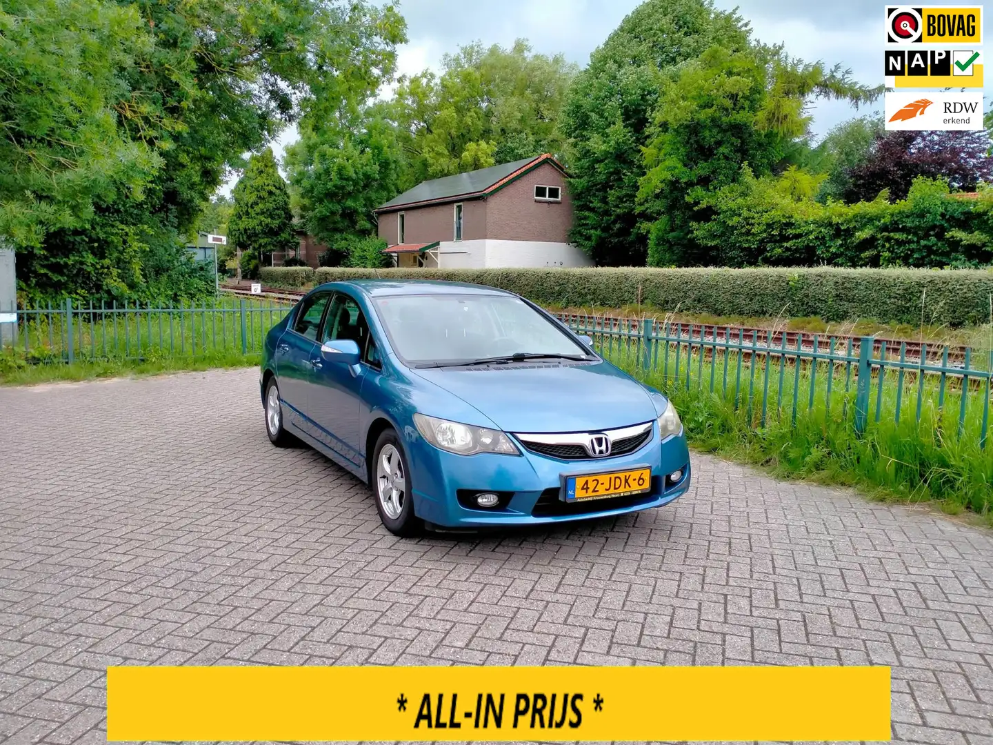 Honda Civic 1.3 Hybrid automaat nette auto Allinprijs Blauw - 1