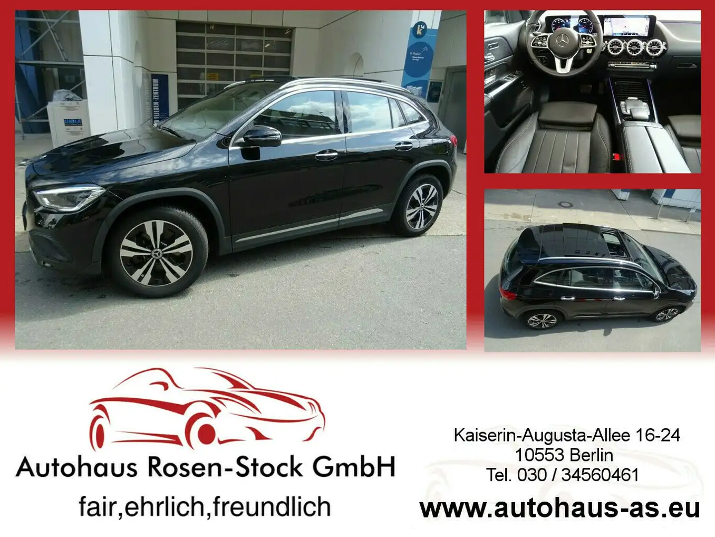 Mercedes-Benz GLA 250 Progressive 8G-DCT,ACC,360°,Leder,Panor,Navig Noir - 1