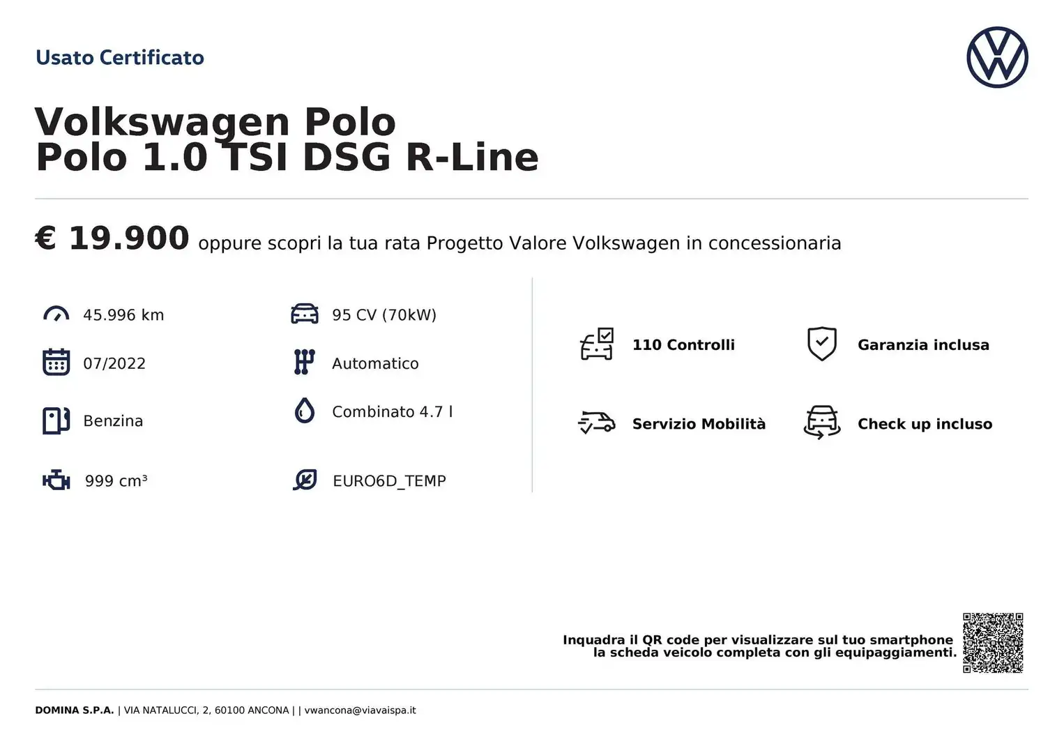 Volkswagen Polo 1.0 TSI DSG R-Line Argento - 2