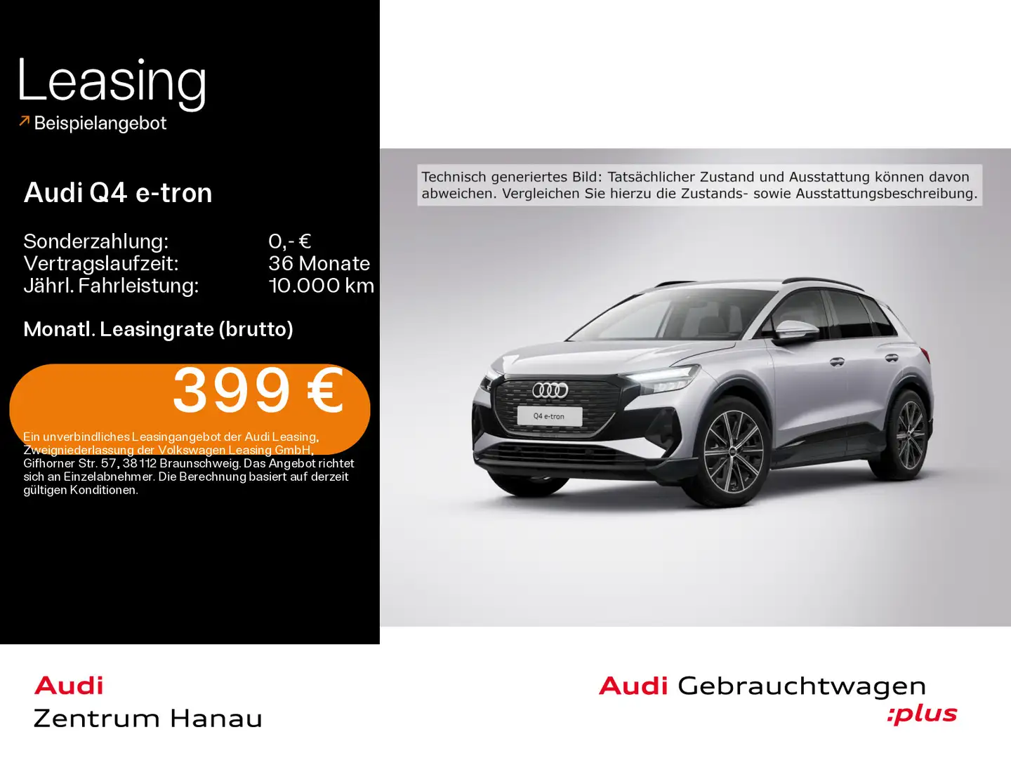 Audi Q4 e-tron 45 S-LINE*NAVI-PLUS*LED*AHK*OPTIK-PAKE Zilver - 1