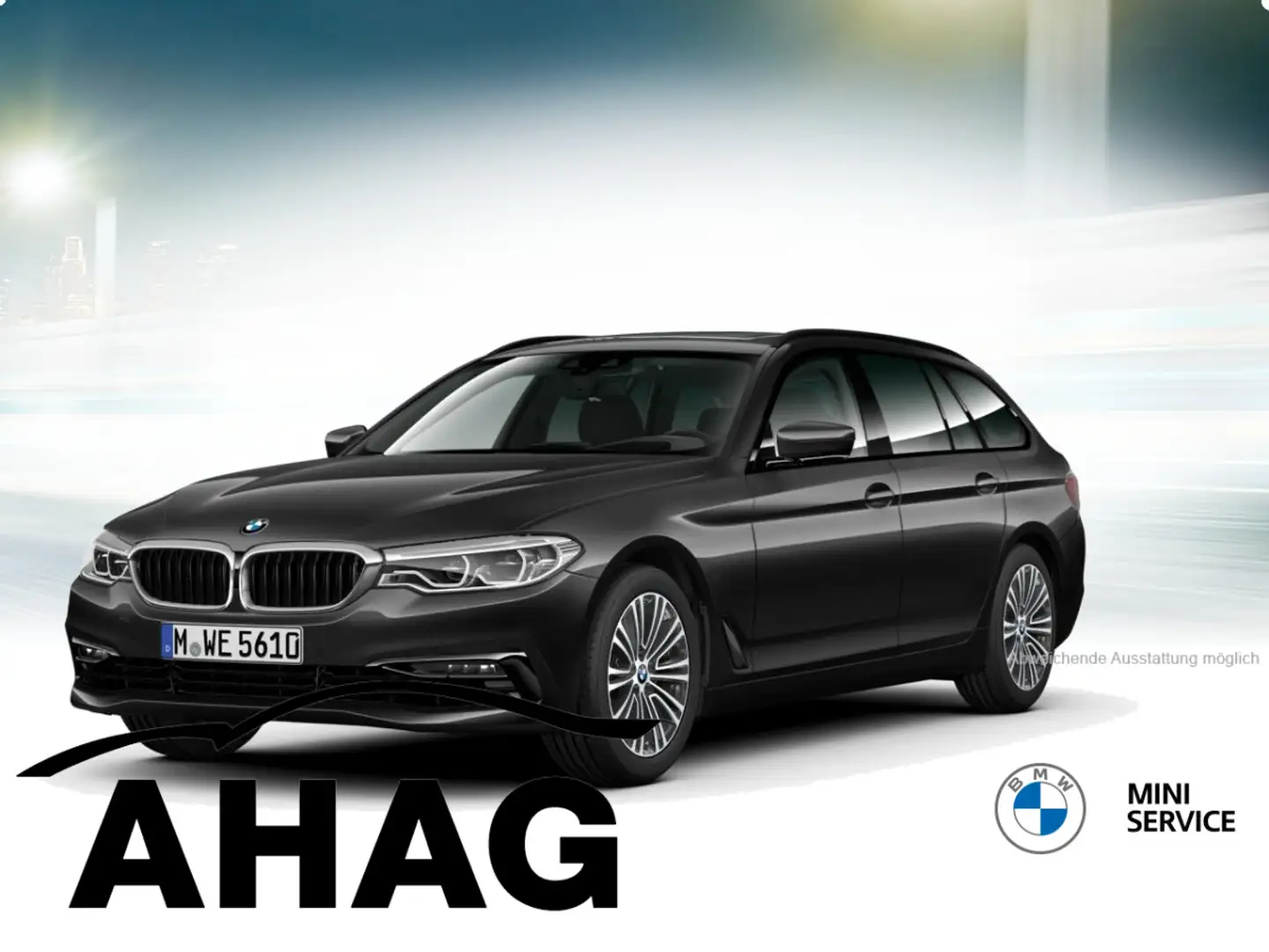 BMW 520 d Touring Sport Line Innovationsp. Panorama Gris - 2