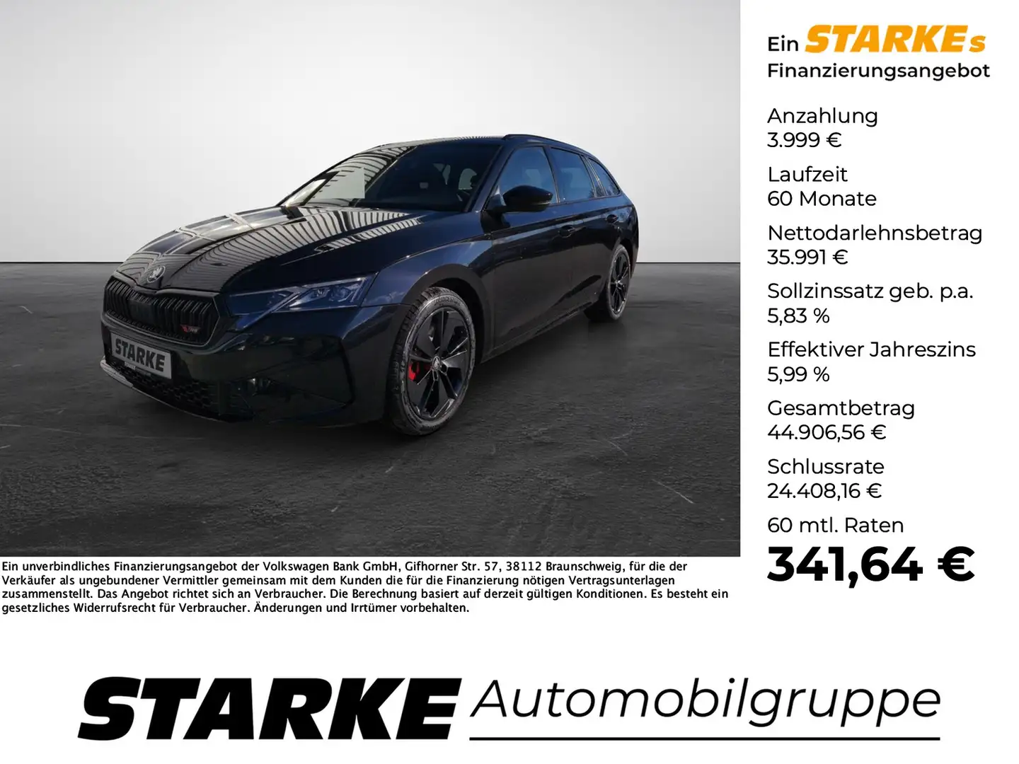 Skoda Octavia Combi RS 2.0 TSI DSG Schwarz - 1