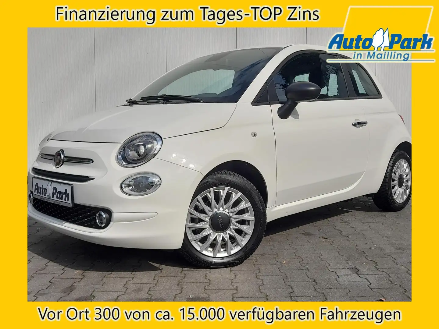 Fiat 500 1.0 GSE Hybrid NAVI~PDC~APP~GRA~ALU~MFL~NSW Weiß - 1